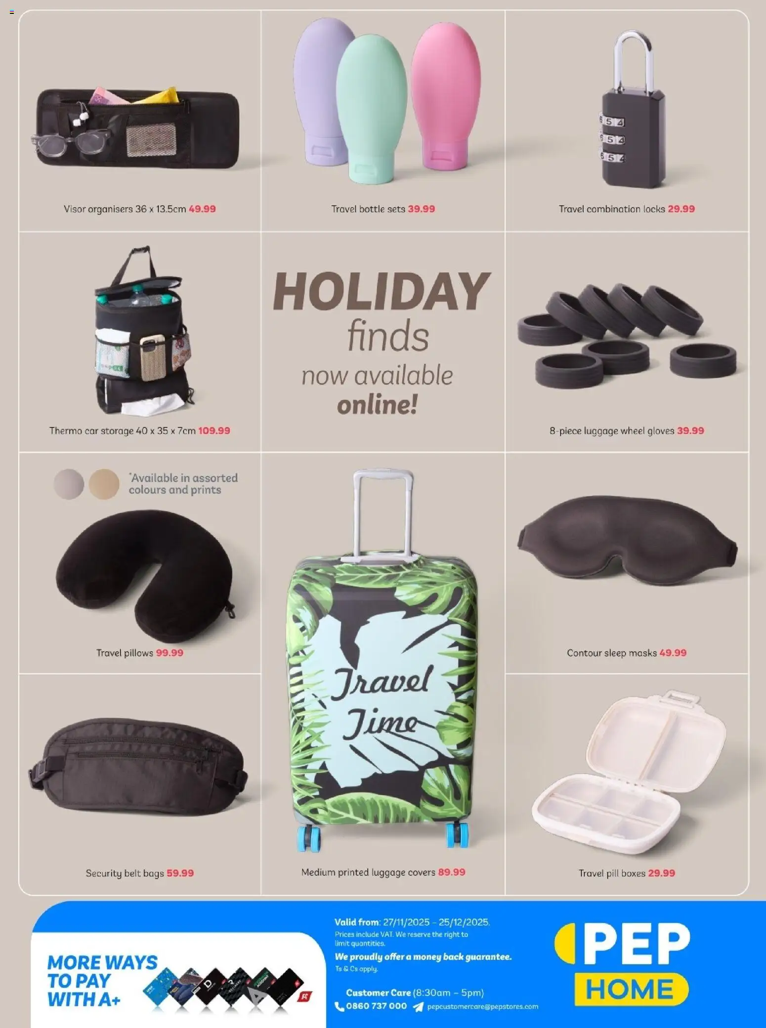 New PEP Stores catalogue – valid from 27.11.2025 | Page: 10 | Products: Gloves, Belt, Agua con gas