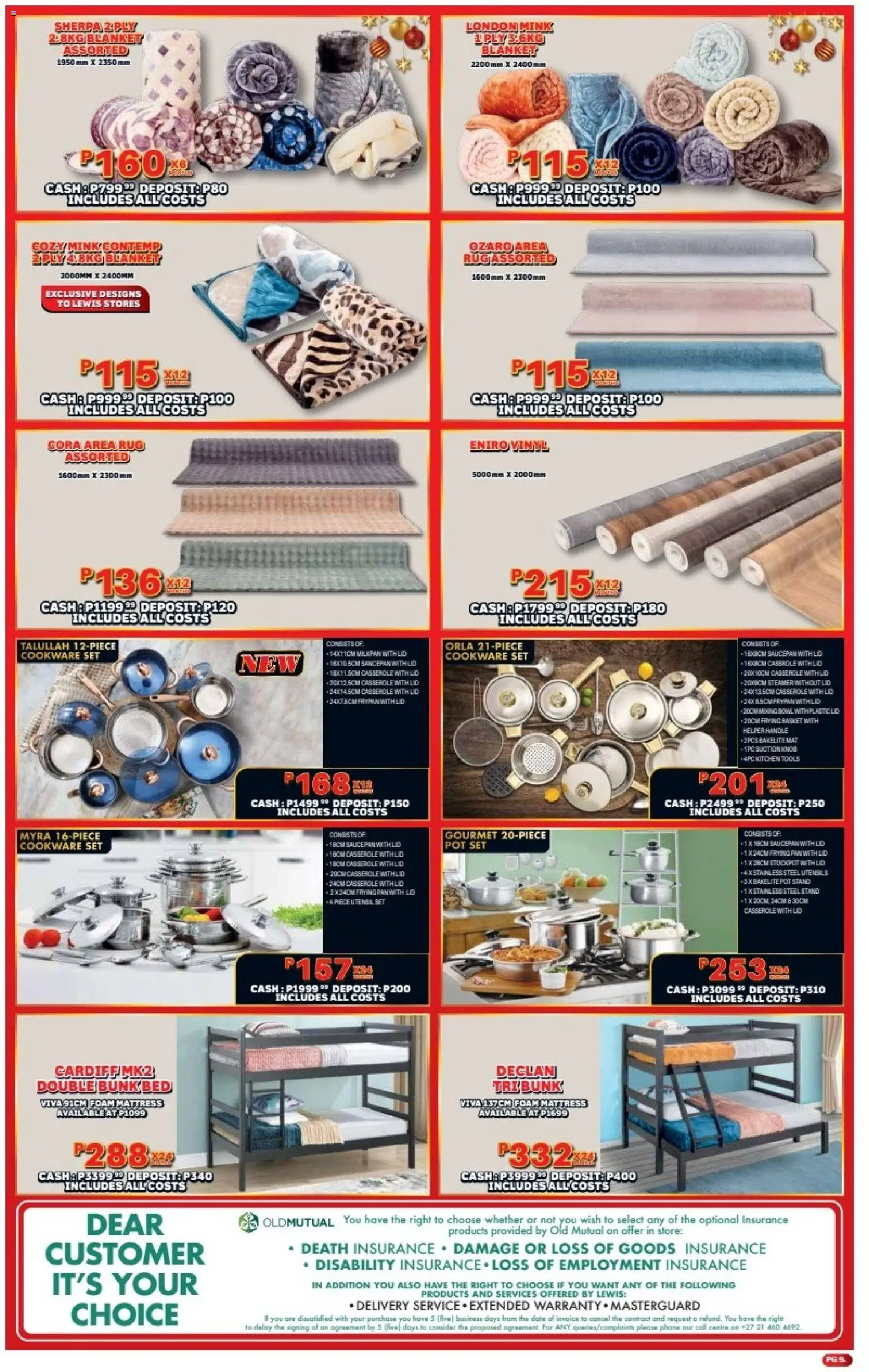 New Lewis Stores catalogue – valid from 08.12.2025 | Page: 9 | Products: Phone, Rug, Cookware, Foam New Lewis Stores catalogue – valid from 08.12.2025 | Page: 9 | Products: Phone, Rug, Cookware, Foam