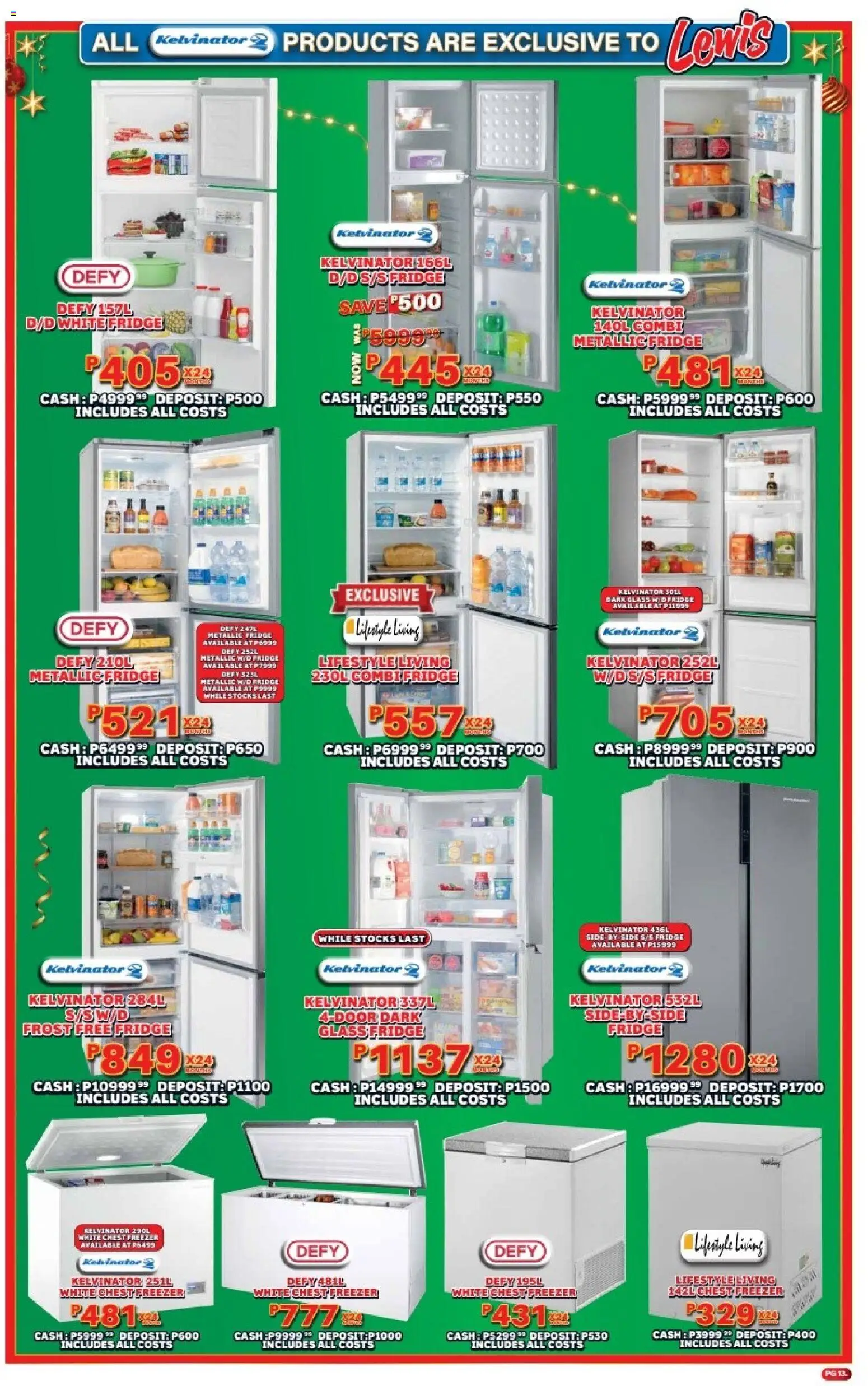 New Lewis Stores catalogue – valid from 08.12.2025 | Page: 13 | Products: Freezer, Fridge, Chest freezer New Lewis Stores catalogue – valid from 08.12.2025 | Page: 13 | Products: Freezer, Fridge, Chest freezer