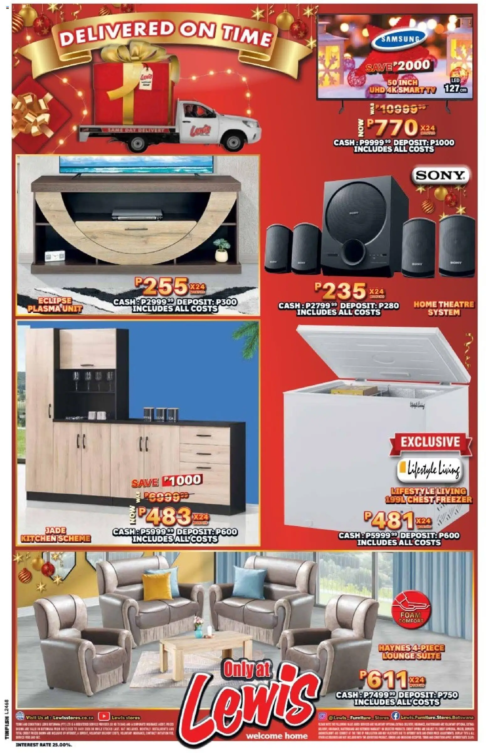 New Lewis Stores catalogue – valid from 08.12.2025 | Page: 16 | Products: Freezer, TV, Plasma unit, Chest freezer New Lewis Stores catalogue – valid from 08.12.2025 | Page: 16 | Products: Freezer, TV, Plasma unit, Chest freezer