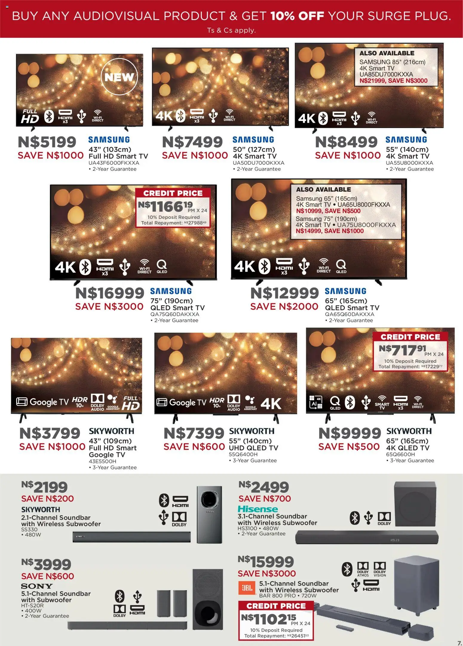 New House and Home catalogue – valid from 08.12.2025 | Page: 7 | Products: Audio, TV, Soundbar, Subwoofer New House and Home catalogue – valid from 08.12.2025 | Page: 7 | Products: Audio, TV, Soundbar, Subwoofer