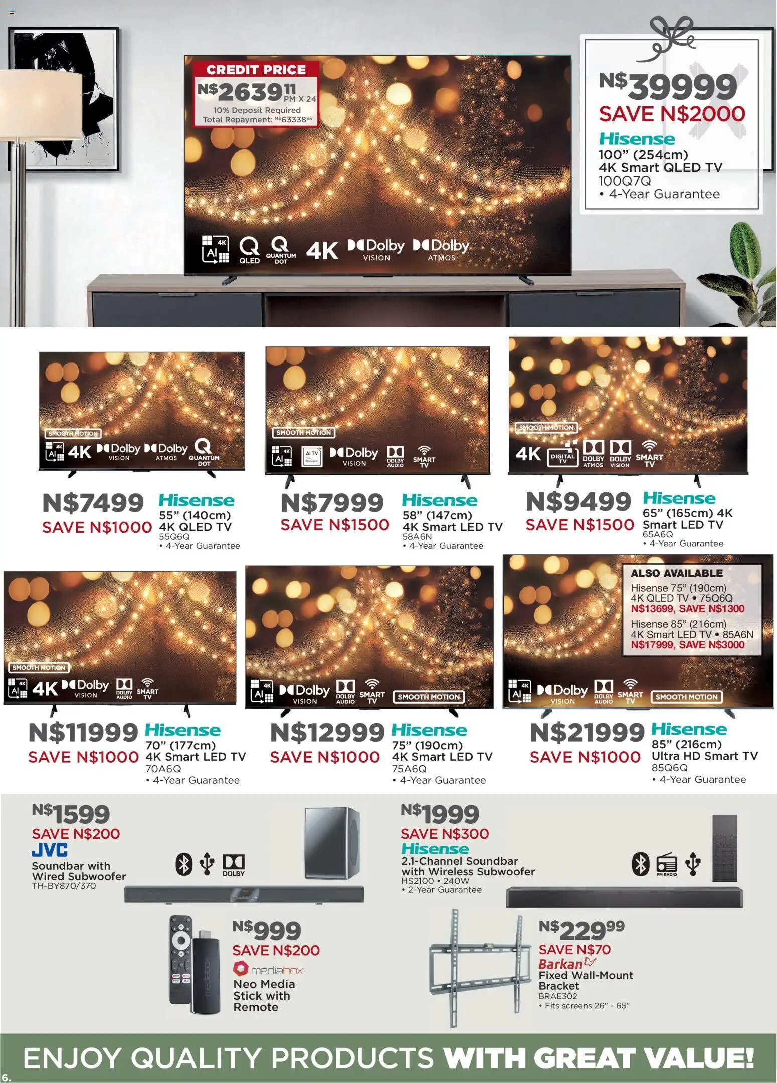 New House and Home catalogue – valid from 08.12.2025 | Page: 6 | Products: Audio, TV, Subwoofer, Remote New House and Home catalogue – valid from 08.12.2025 | Page: 6 | Products: Audio, TV, Subwoofer, Remote