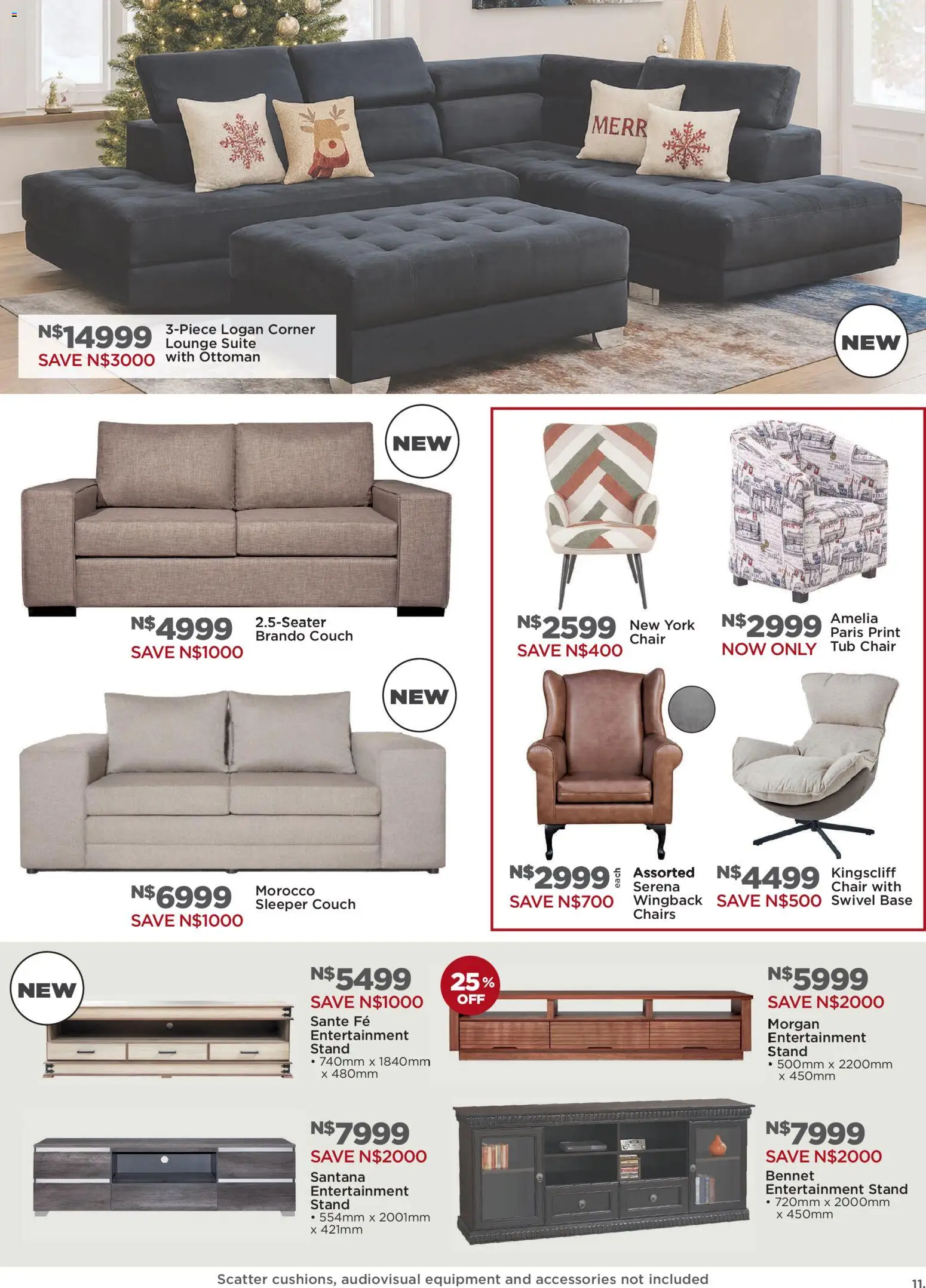 New House and Home catalogue – valid from 08.12.2025 | Page: 11 | Products: Couch, Chair, Lounge suite, Ottoman New House and Home catalogue – valid from 08.12.2025 | Page: 11 | Products: Couch, Chair, Lounge suite, Ottoman