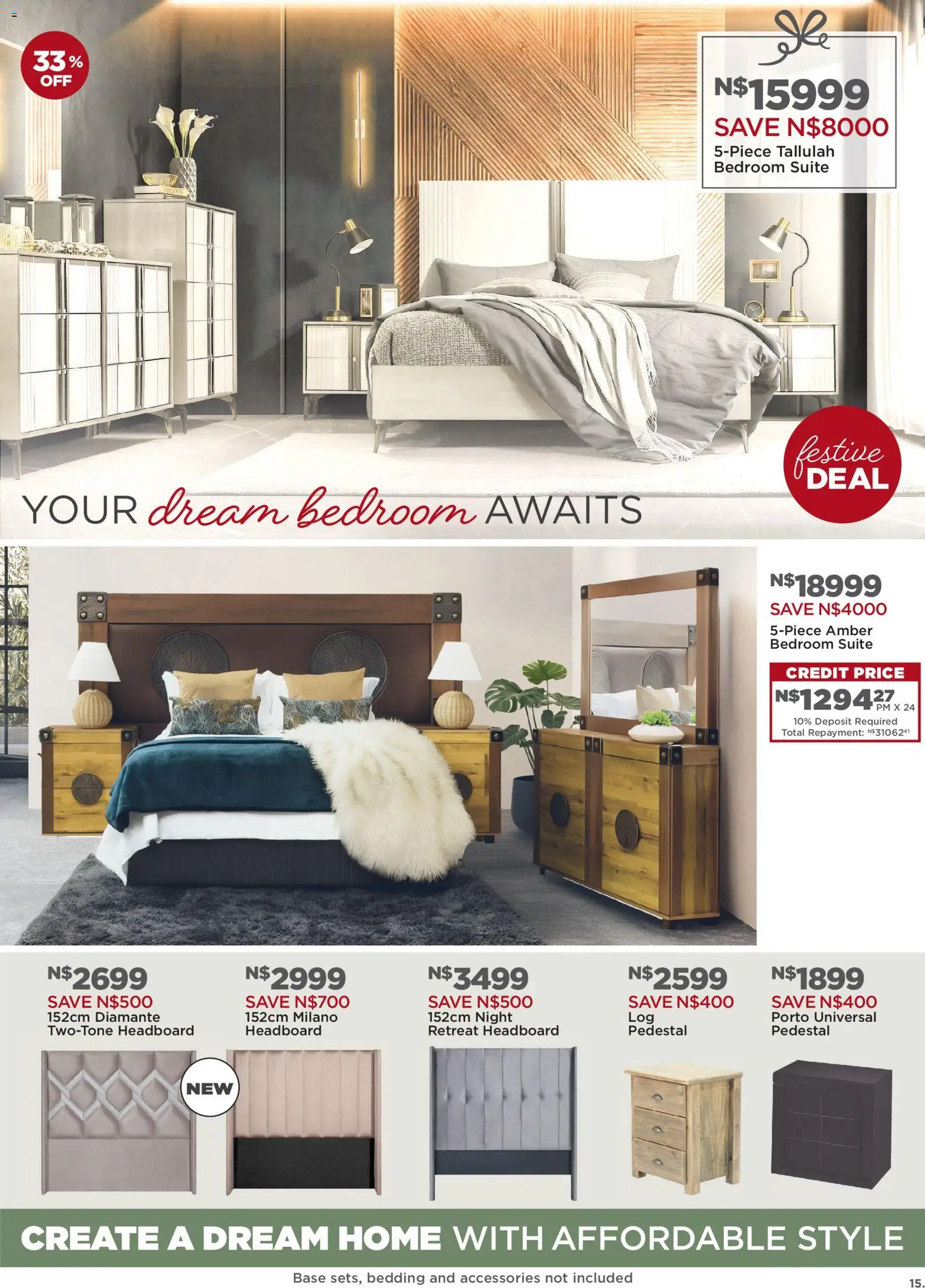 New House and Home catalogue – valid from 08.12.2025 | Page: 15 | Products: Pedestal, Headboard New House and Home catalogue – valid from 08.12.2025 | Page: 15 | Products: Pedestal, Headboard