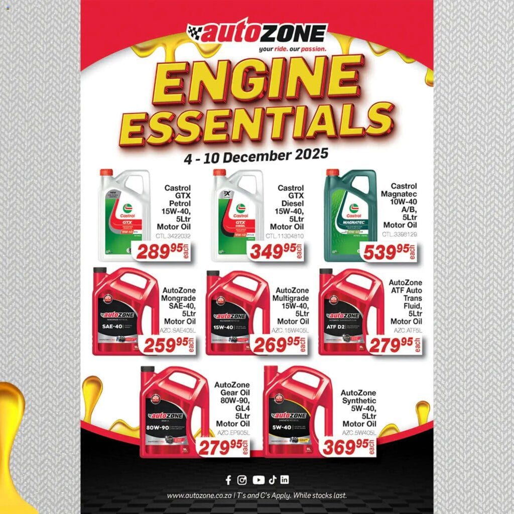 AutoZone Engine Essentials Promotion (04/12/2025 – 10/12/2025) Online