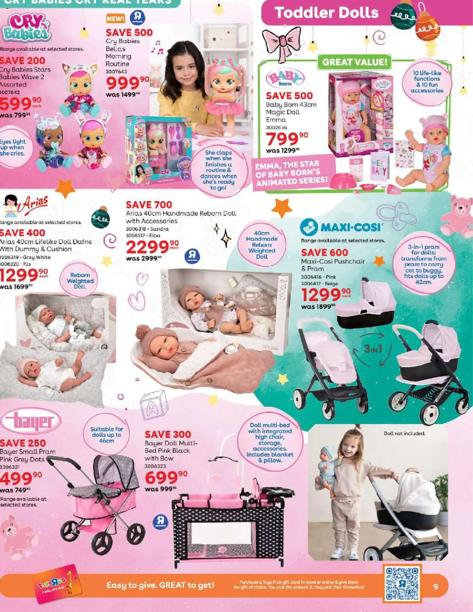 New Toys R Us catalogue – valid from 23.10.2025 | Page: 9 | Products: Gift card, Cushion, Toys, Bed New Toys R Us catalogue – valid from 23.10.2025 | Page: 9 | Products: Gift card, Cushion, Toys, Bed