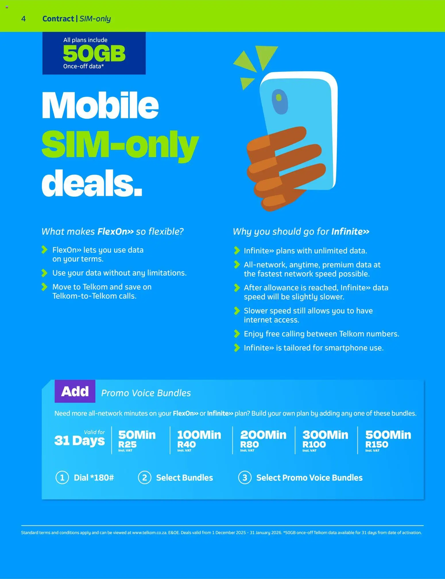 New Telkom catalogue – valid from 01.12.2025 | Page: 4 | Products: Data, Smartphone New Telkom catalogue – valid from 01.12.2025 | Page: 4 | Products: Data, Smartphone