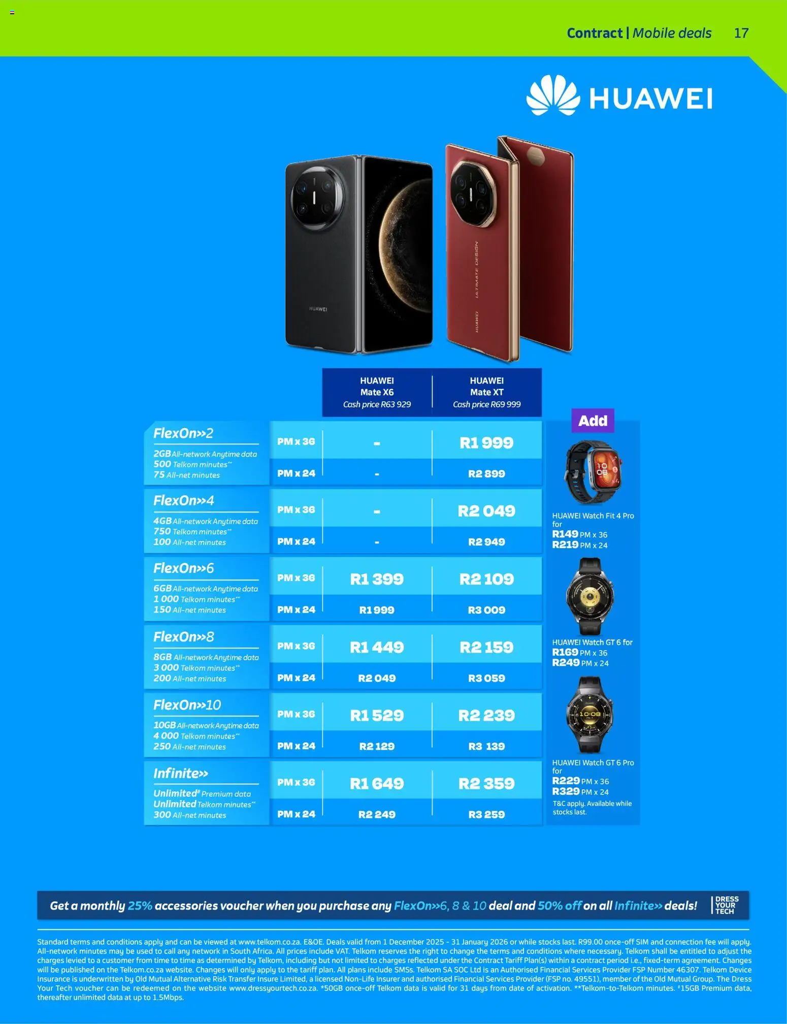 New Telkom catalogue – valid from 01.12.2025 | Page: 17 | Products: Dress, Data, Sim, Watch New Telkom catalogue – valid from 01.12.2025 | Page: 17 | Products: Dress, Data, Sim, Watch