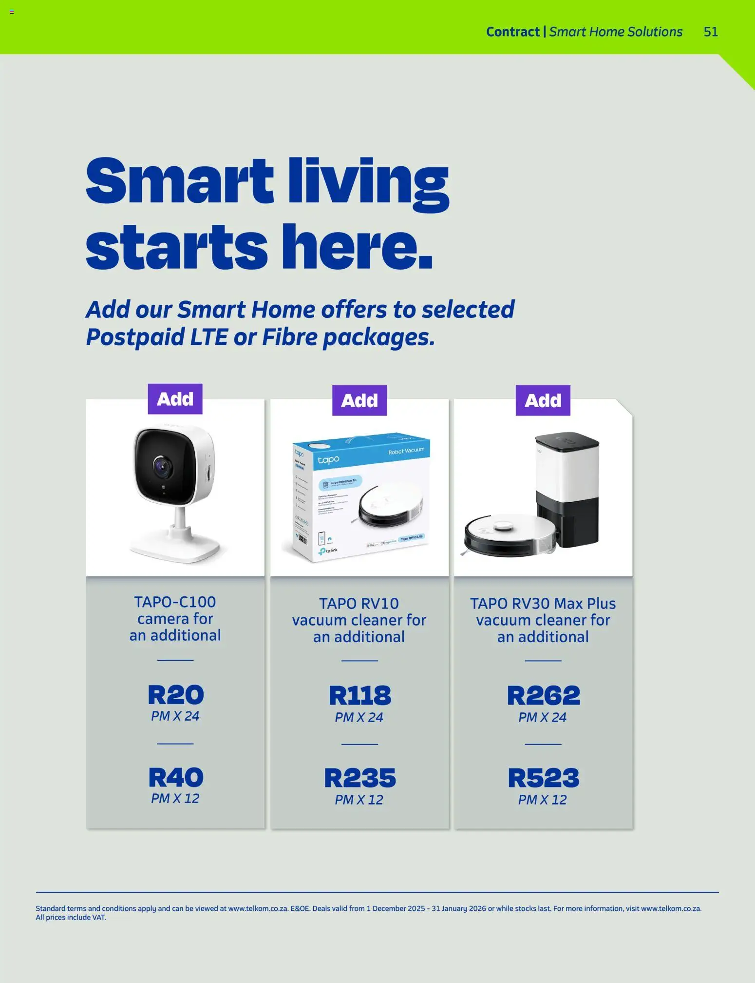 New Telkom catalogue – valid from 01.12.2025 | Page: 49 | Products: Camera, Vacuum cleaner New Telkom catalogue – valid from 01.12.2025 | Page: 49 | Products: Camera, Vacuum cleaner