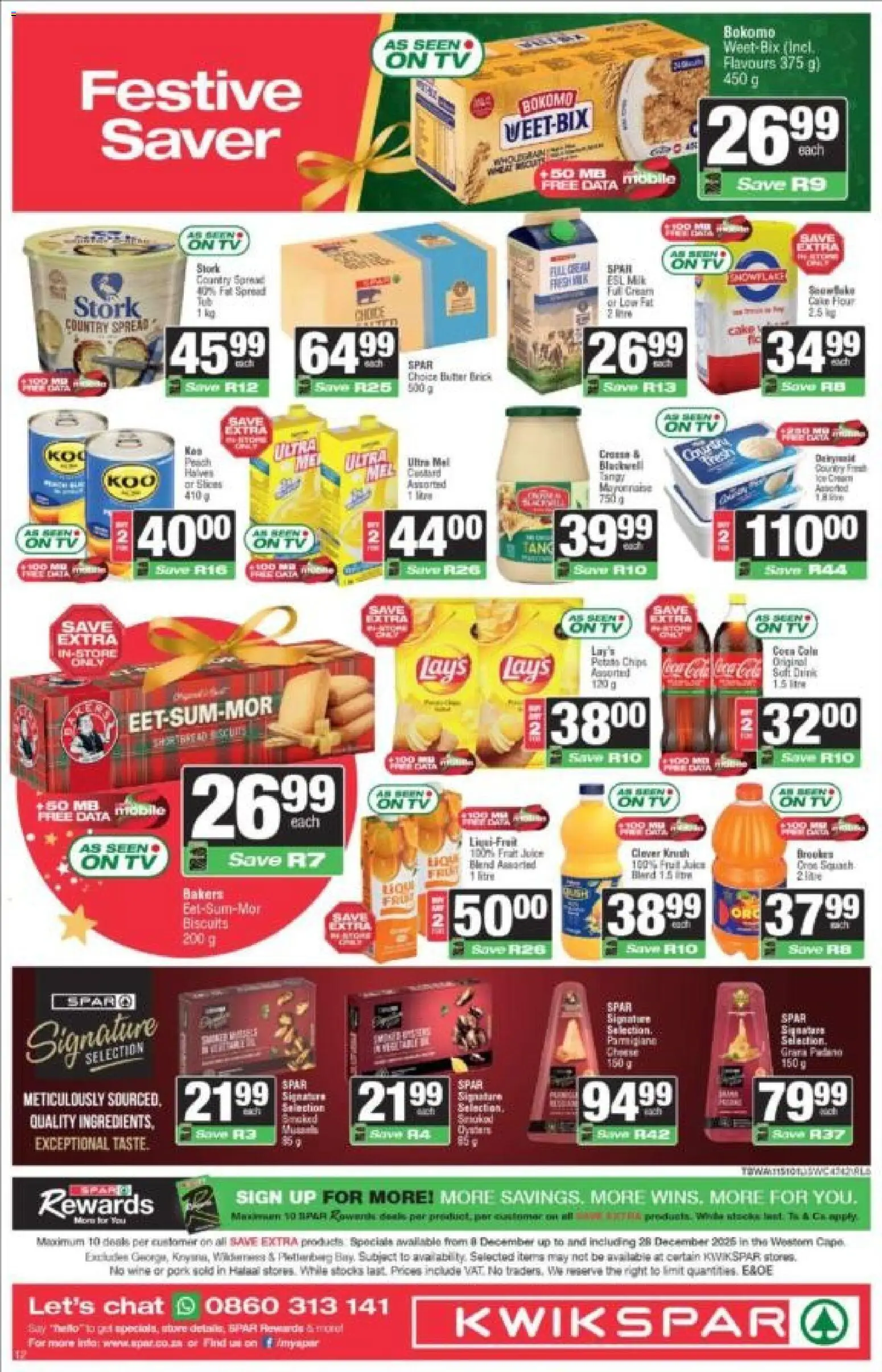 New KWIKSPAR catalogue – valid from 08.12.2025 | Page: 4 | Products: Data, Wine, Brush, Chips New KWIKSPAR catalogue – valid from 08.12.2025 | Page: 4 | Products: Data, Wine, Brush, Chips