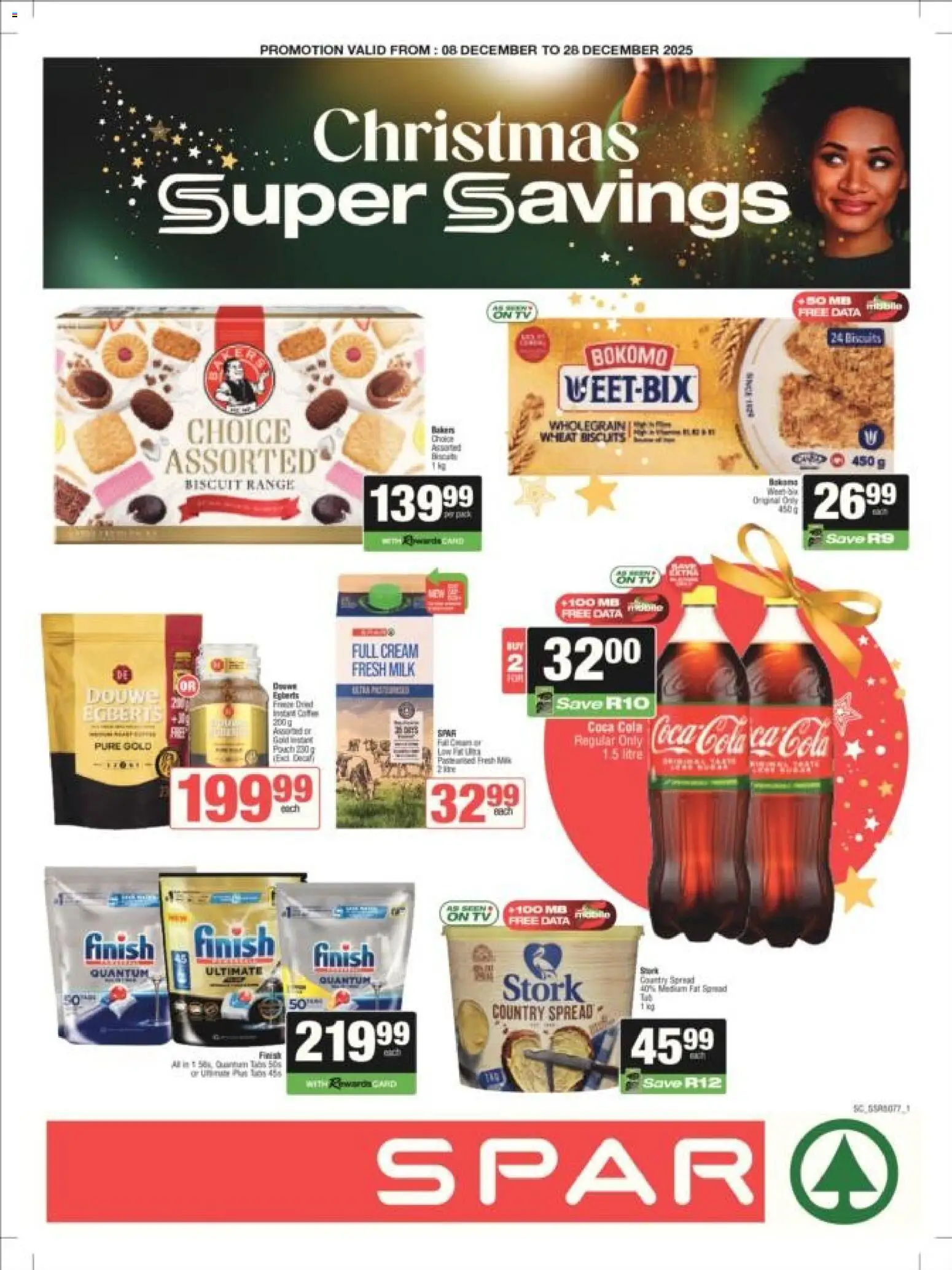 New Superspar catalogue – valid from 08.12.2025 | Page: 1 | Products: Data, Milk, Biscuits, Cream New Superspar catalogue – valid from 08.12.2025 | Page: 1 | Products: Data, Milk, Biscuits, Cream