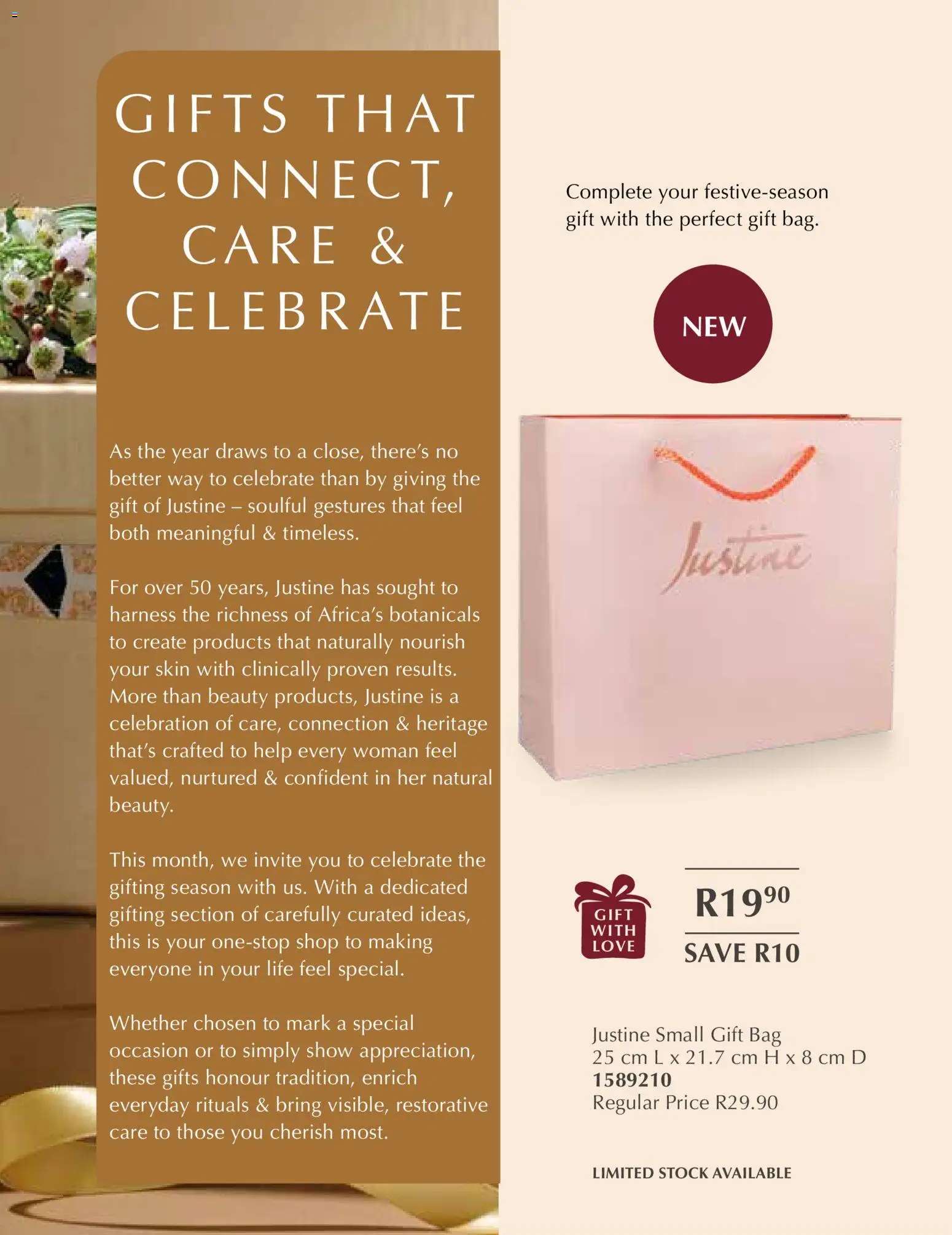 New Justine catalogue – valid from 01.12.2025 | Page: 3 | Products: Gift bag, Bag, Stock New Justine catalogue – valid from 01.12.2025 | Page: 3 | Products: Gift bag, Bag, Stock