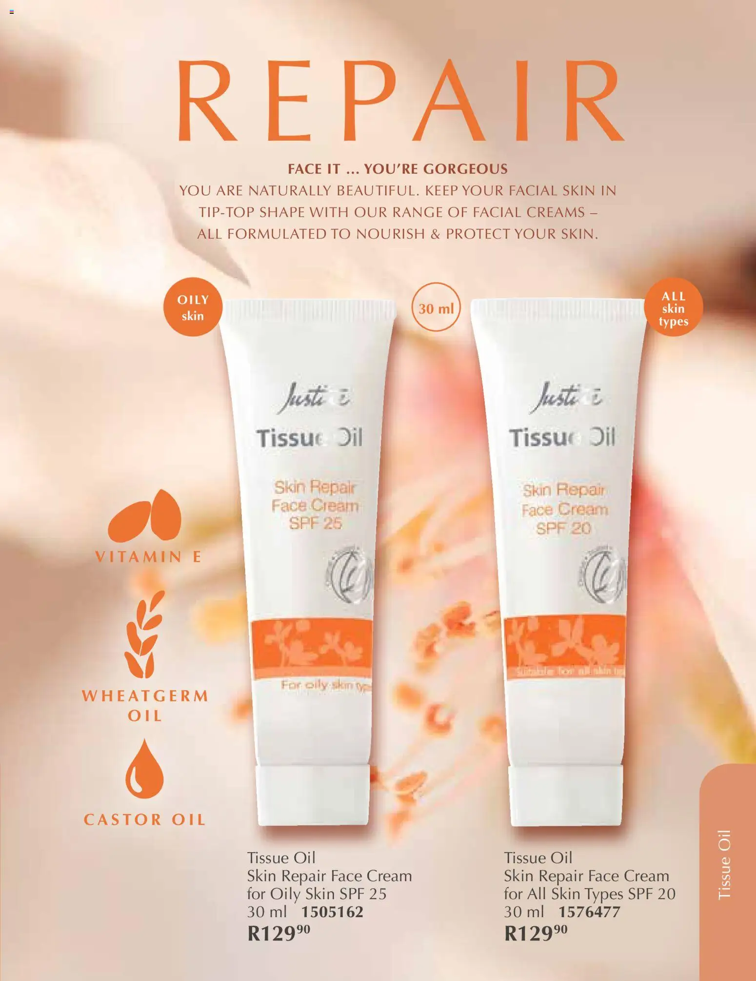 New Justine catalogue – valid from 01.12.2025 | Page: 30 | Products: Tissue oil, Oil, Cream New Justine catalogue – valid from 01.12.2025 | Page: 30 | Products: Tissue oil, Oil, Cream