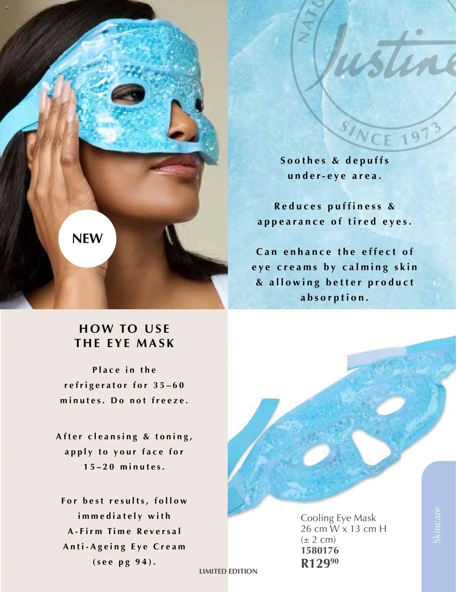 New Justine catalogue – valid from 01.12.2025 | Page: 88 | Products: Refrigerator, Mask, Cream, Eye cream New Justine catalogue – valid from 01.12.2025 | Page: 88 | Products: Refrigerator, Mask, Cream, Eye cream