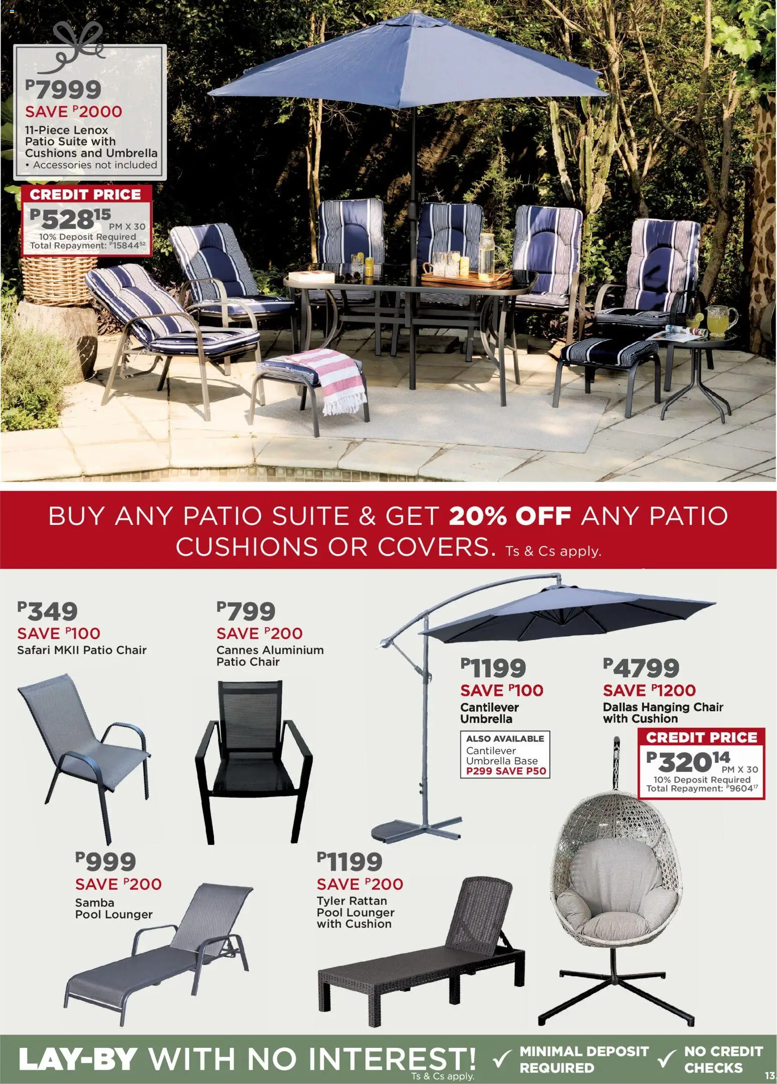 New House and Home catalogue – valid from 08.12.2025 | Page: 13 | Products: Cushion, Umbrella, Chair