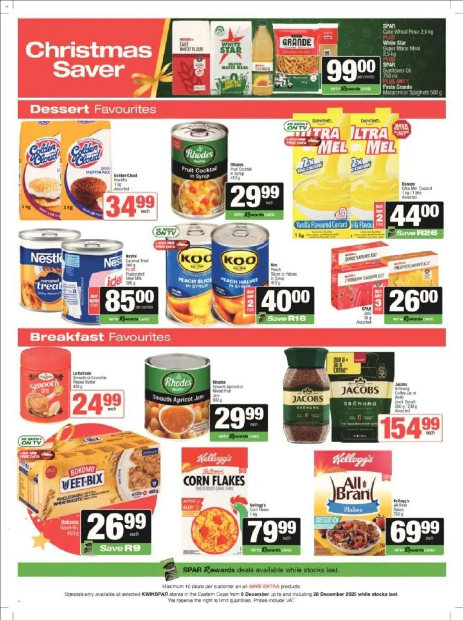 New KWIKSPAR catalogue – valid from 08.12.2025 | Page: 4 | Products: Cake, Data, Custard, Peach New KWIKSPAR catalogue – valid from 08.12.2025 | Page: 4 | Products: Cake, Data, Custard, Peach