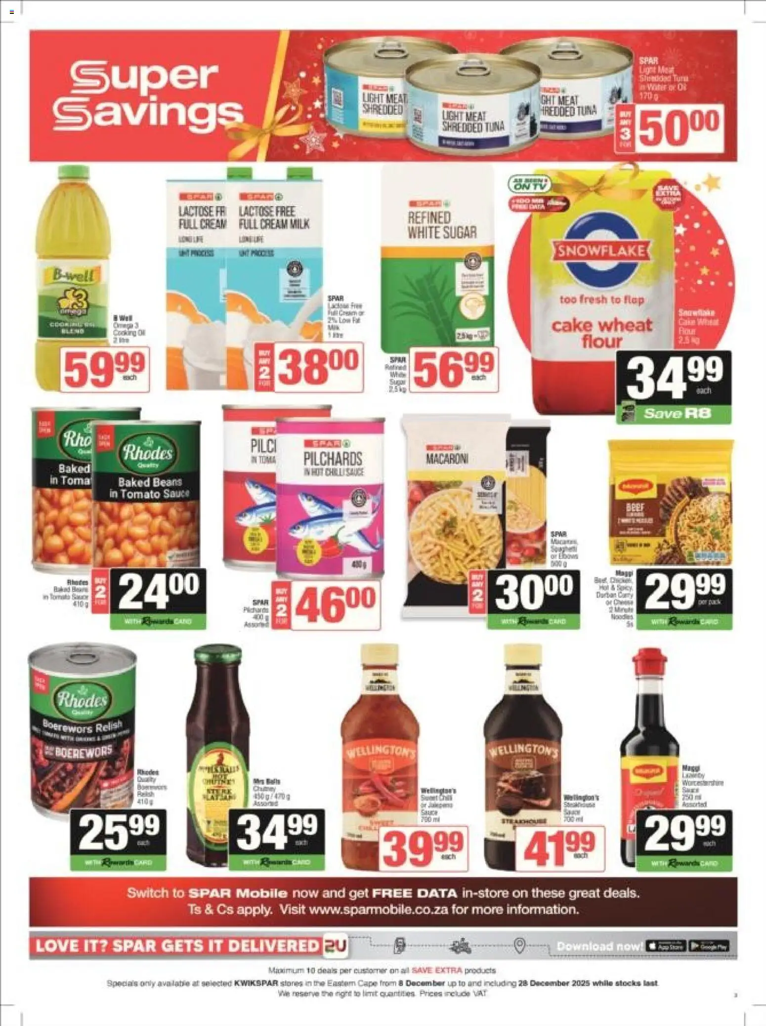 New KWIKSPAR catalogue – valid from 08.12.2025 | Page: 3 | Products: Baked beans, Boerewors, Milk, Sugar New KWIKSPAR catalogue – valid from 08.12.2025 | Page: 3 | Products: Baked beans, Boerewors, Milk, Sugar