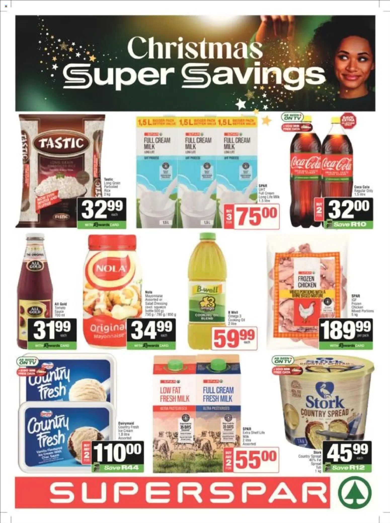 New Superspar catalogue – valid from 08.12.2025 | Page: 1 | Products: Chicken, Cream, Ice cream, Mayonnaise New Superspar catalogue – valid from 08.12.2025 | Page: 1 | Products: Chicken, Cream, Ice cream, Mayonnaise