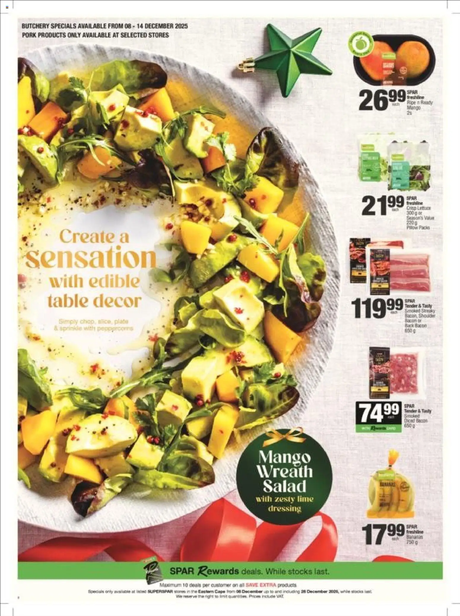 New Superspar catalogue – valid from 08.12.2025 | Page: 8 | Products: Table, Bananas, Salad, Lime New Superspar catalogue – valid from 08.12.2025 | Page: 8 | Products: Table, Bananas, Salad, Lime