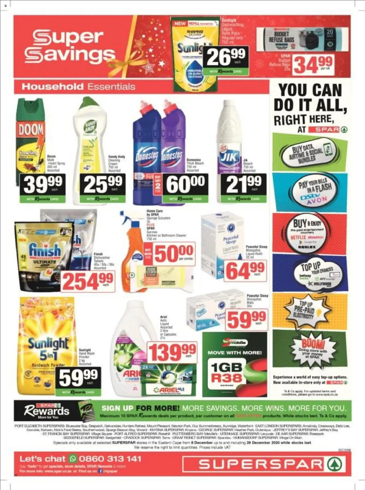 New Superspar catalogue – valid from 08.12.2025 | Page: 20 | Products: Data, Handwash, Refuse bags New Superspar catalogue – valid from 08.12.2025 | Page: 20 | Products: Data, Handwash, Refuse bags