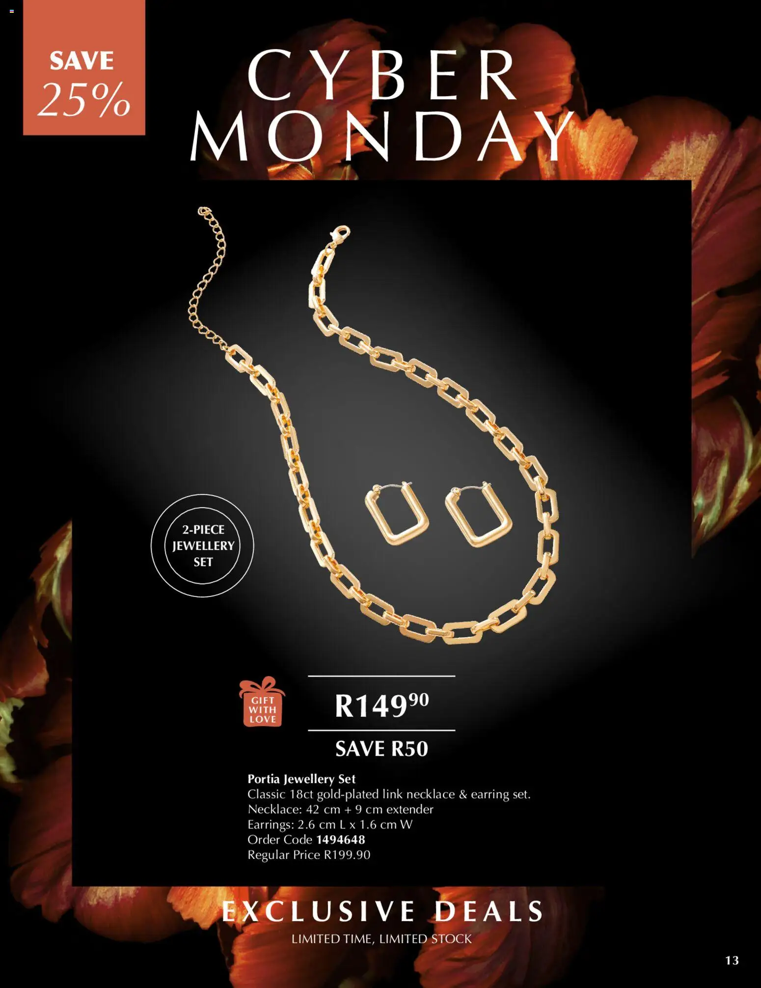 New Justine catalogue – valid from 08.12.2025 | Page: 13 | Products: Earrings, Stock