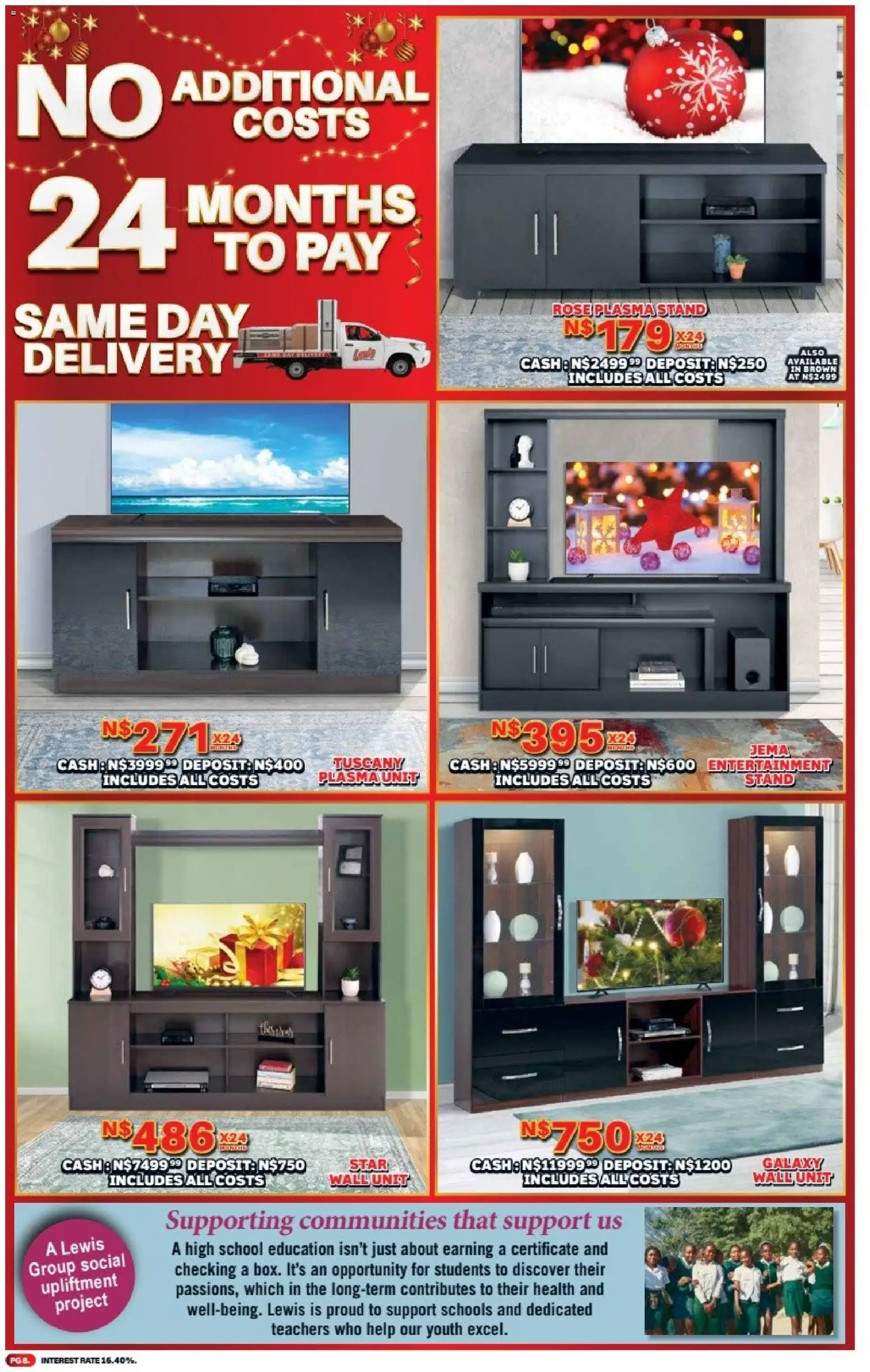 New Lewis Stores catalogue – valid from 08.12.2025 | Page: 8 | Products: Wall unit, Plasma unit New Lewis Stores catalogue – valid from 08.12.2025 | Page: 8 | Products: Wall unit, Plasma unit