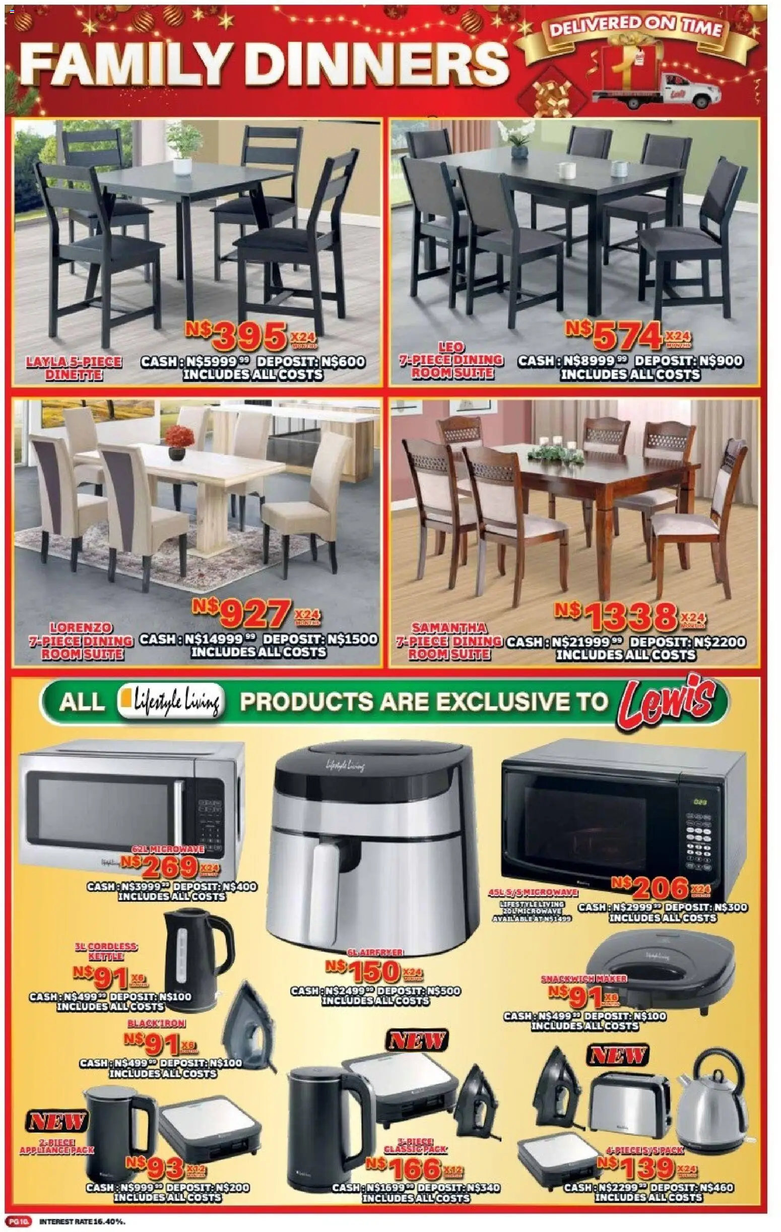 New Lewis Stores catalogue – valid from 08.12.2025 | Page: 10 | Products: Kettle, Microwave New Lewis Stores catalogue – valid from 08.12.2025 | Page: 10 | Products: Kettle, Microwave