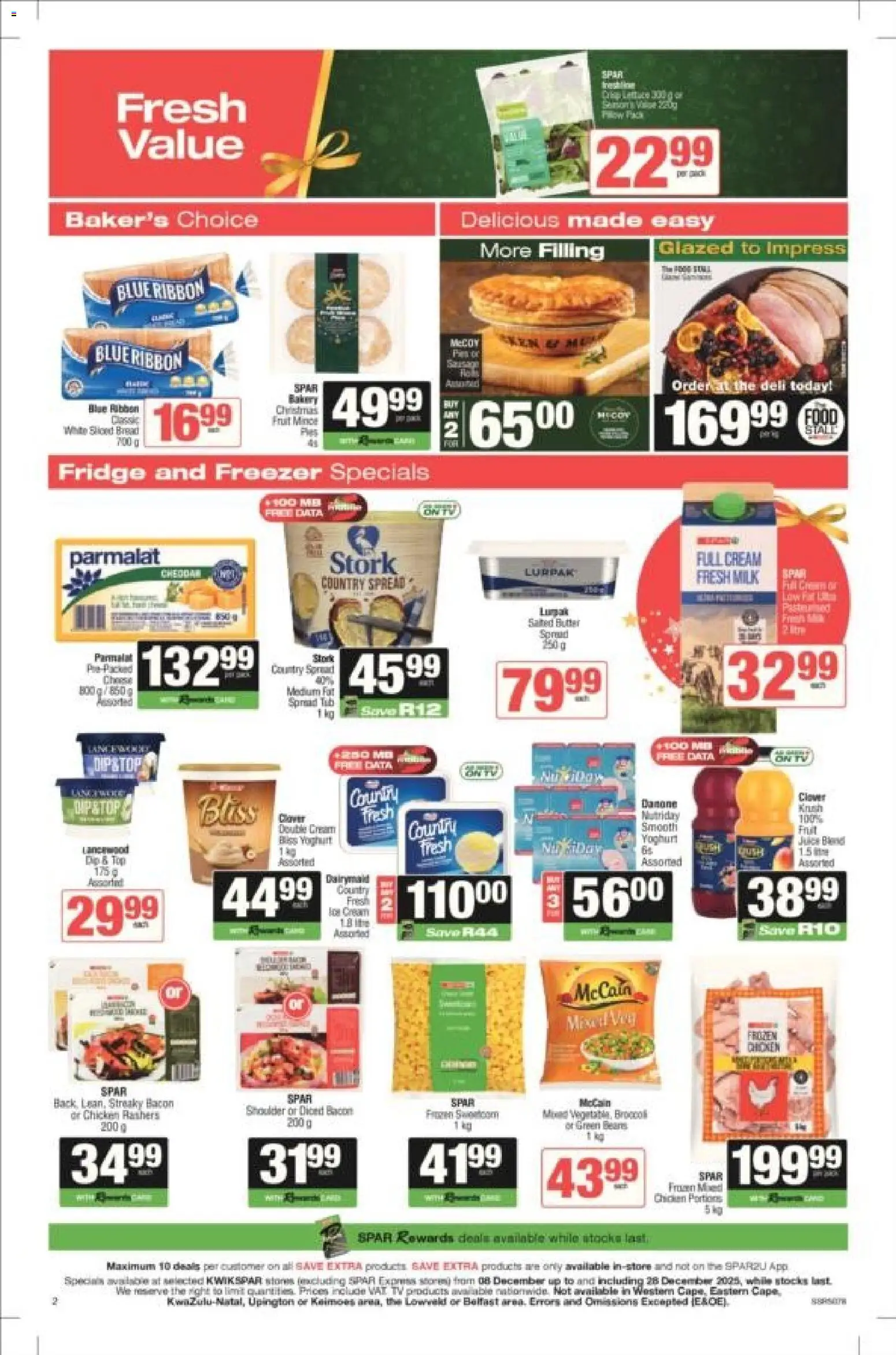 New KWIKSPAR catalogue – valid from 08.12.2025 | Page: 2 | Products: Fridge, Butter, Chicken, Cream New KWIKSPAR catalogue – valid from 08.12.2025 | Page: 2 | Products: Fridge, Butter, Chicken, Cream
