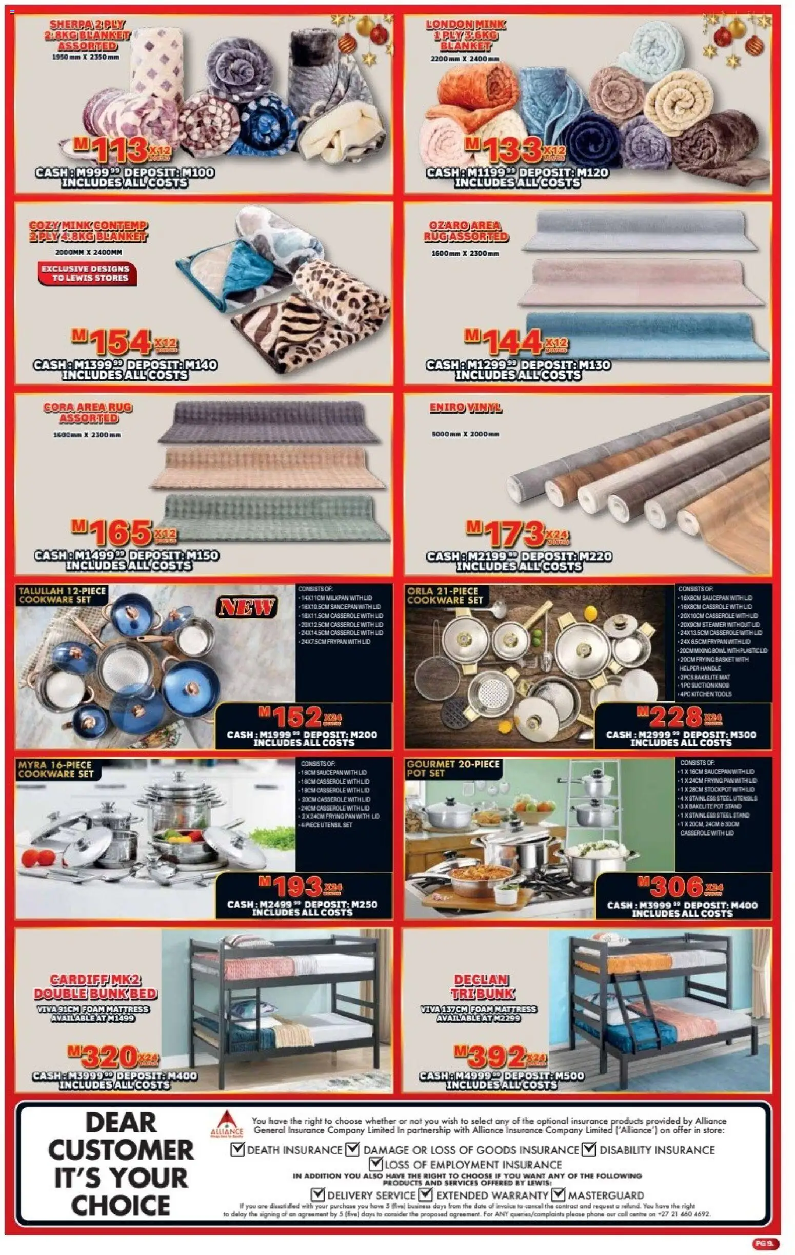 New Lewis Stores catalogue – valid from 08.12.2025 | Page: 9 | Products: Rug, Blanket, Double bunk, Foam New Lewis Stores catalogue – valid from 08.12.2025 | Page: 9 | Products: Rug, Blanket, Double bunk, Foam