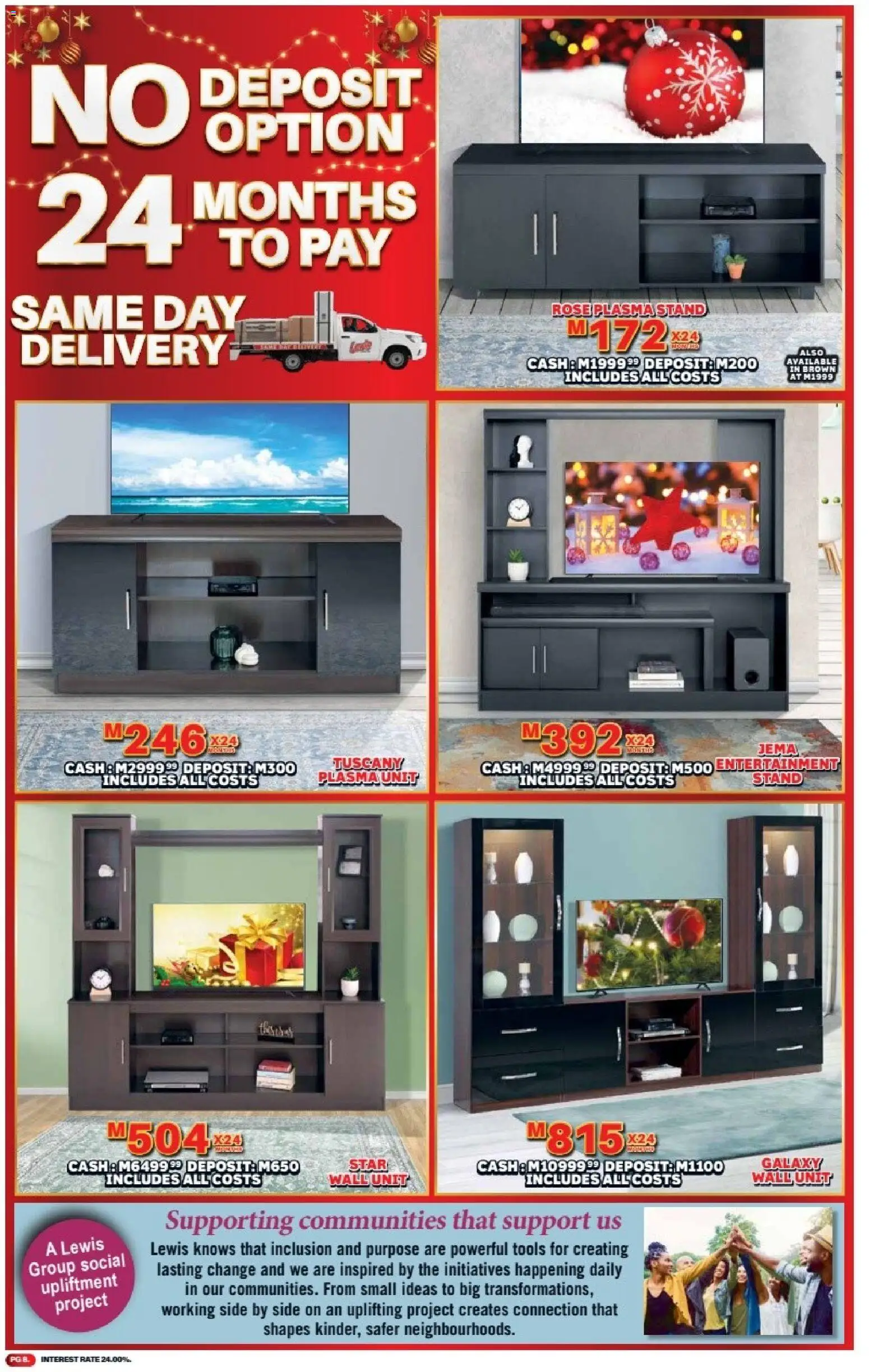 New Lewis Stores catalogue – valid from 08.12.2025 | Page: 8 | Products: Wall unit, Plasma unit New Lewis Stores catalogue – valid from 08.12.2025 | Page: 8 | Products: Wall unit, Plasma unit