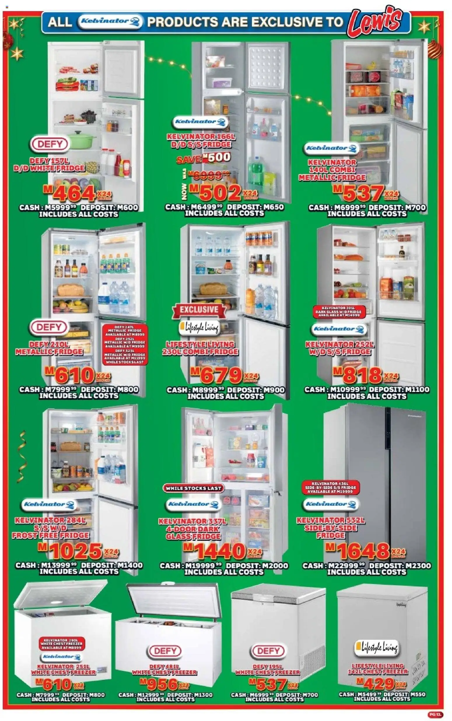 New Lewis Stores catalogue – valid from 08.12.2025 | Page: 13 | Products: Freezer, Fridge, Chest freezer New Lewis Stores catalogue – valid from 08.12.2025 | Page: 13 | Products: Freezer, Fridge, Chest freezer