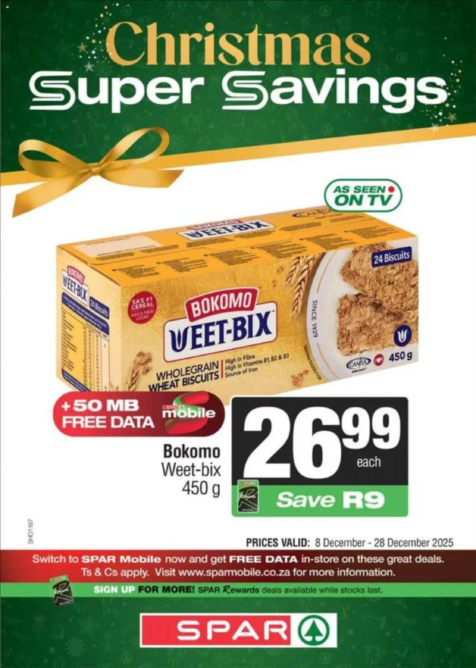 New KWIKSPAR catalogue – valid from 08.12.2025 | Page: 1 | Products: Data, Vitamins, Biscuits, Switch
