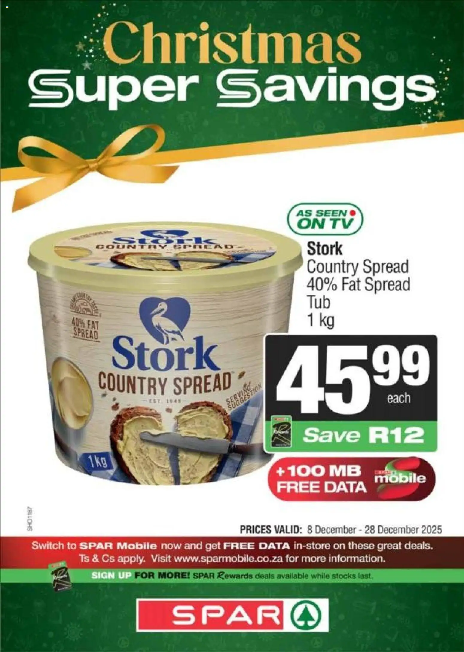 New KWIKSPAR catalogue – valid from 08.12.2025 | Page: 2 | Products: Data, TV, Switch, Fat spread