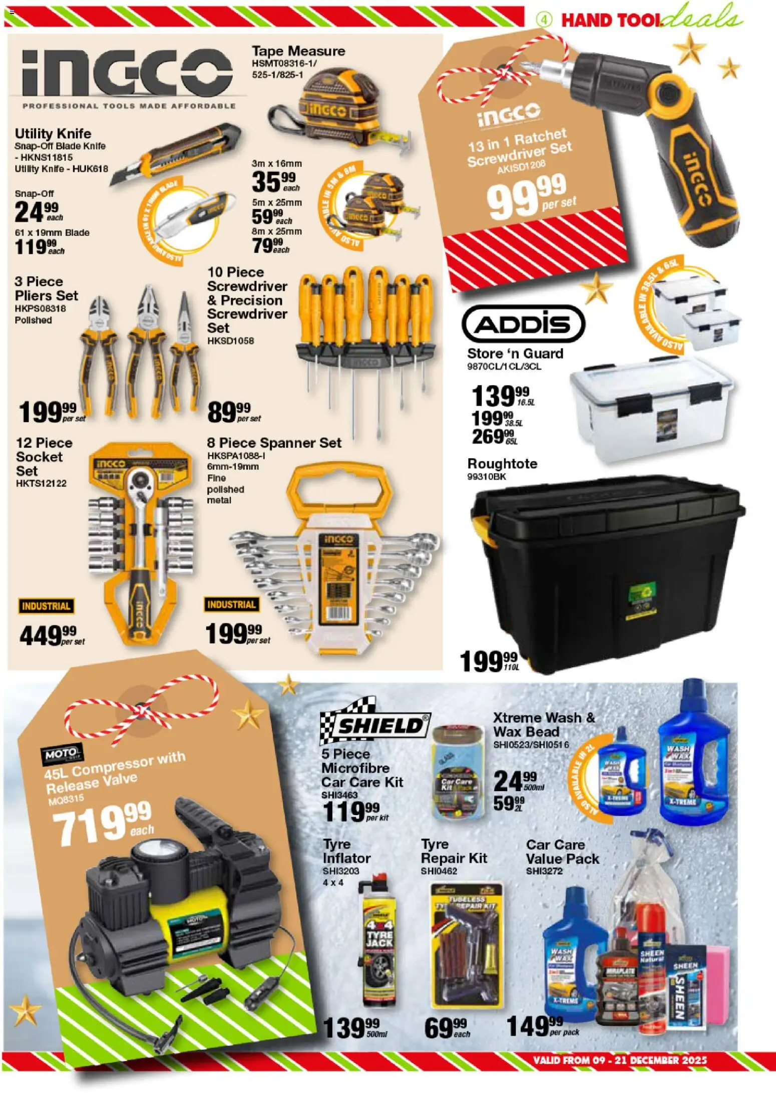 New MICA catalogue – valid from 09.12.2025 | Page: 4 | Products: Compressor, Wax, Tape measure, Tape