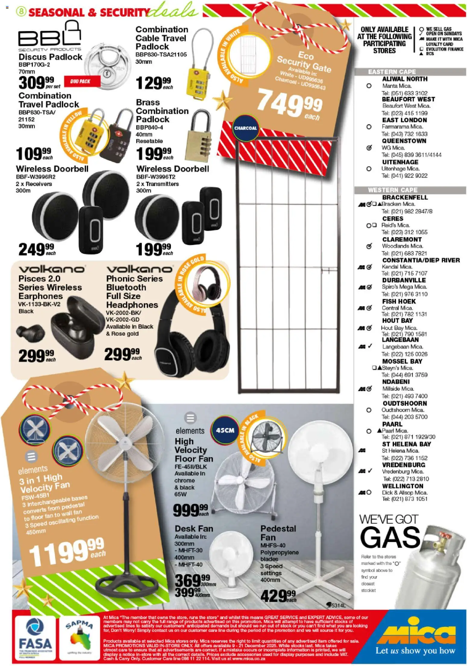 New MICA catalogue – valid from 09.12.2025 | Page: 10 | Products: Earphones, Desk, Pedestal, Gate