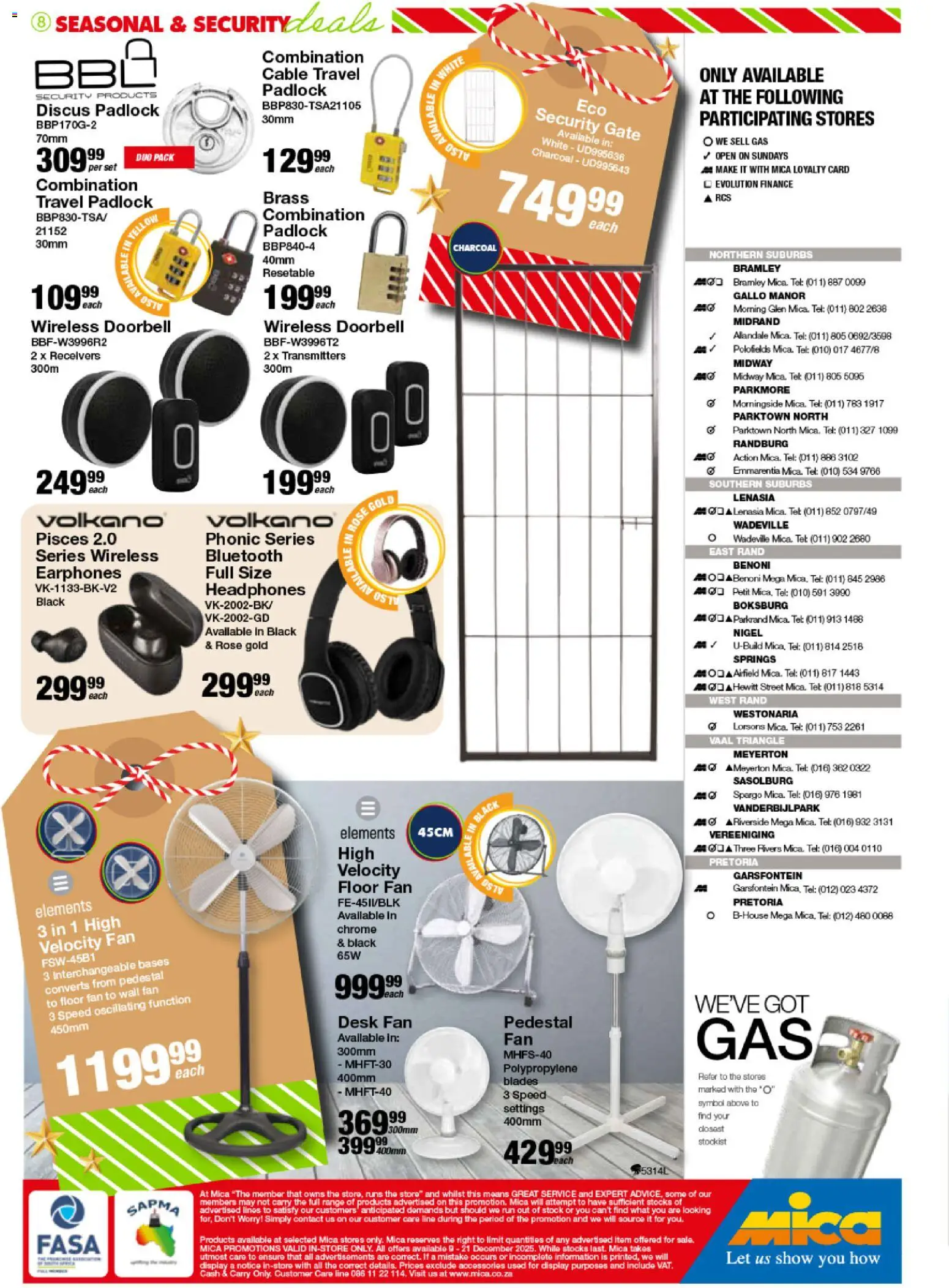 New MICA catalogue – valid from 09.12.2025 | Page: 9 | Products: Earphones, Headphones, Fan, TV