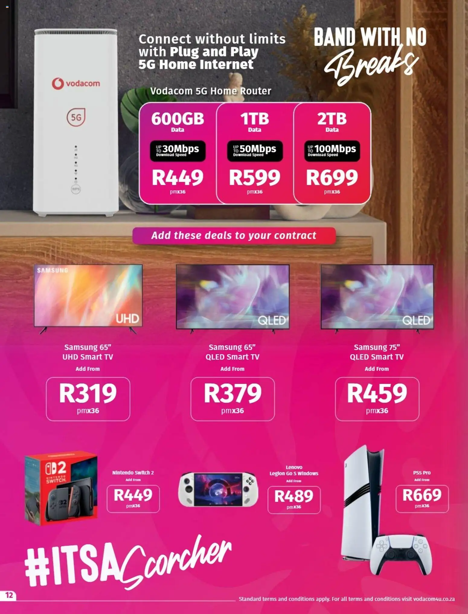 New Vodacom catalogue – valid from 09.12.2025 | Page: 12 | Products: Data, Router, TV, Switch New Vodacom catalogue – valid from 09.12.2025 | Page: 12 | Products: Data, Router, TV, Switch