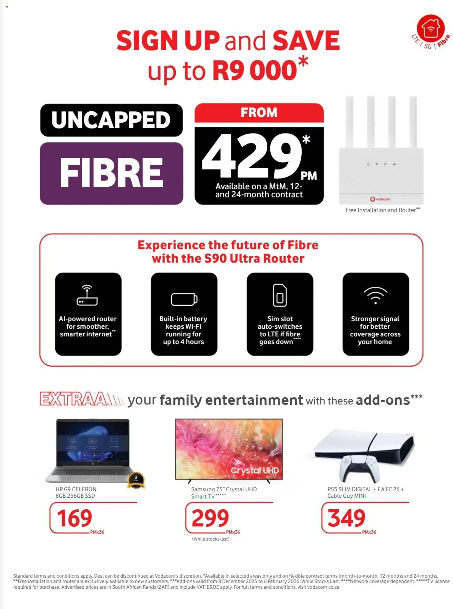 New Vodacom catalogue – valid from 09.12.2025 | Page: 13 | Products: Sim, Router, Cable, Battery New Vodacom catalogue – valid from 09.12.2025 | Page: 13 | Products: Sim, Router, Cable, Battery