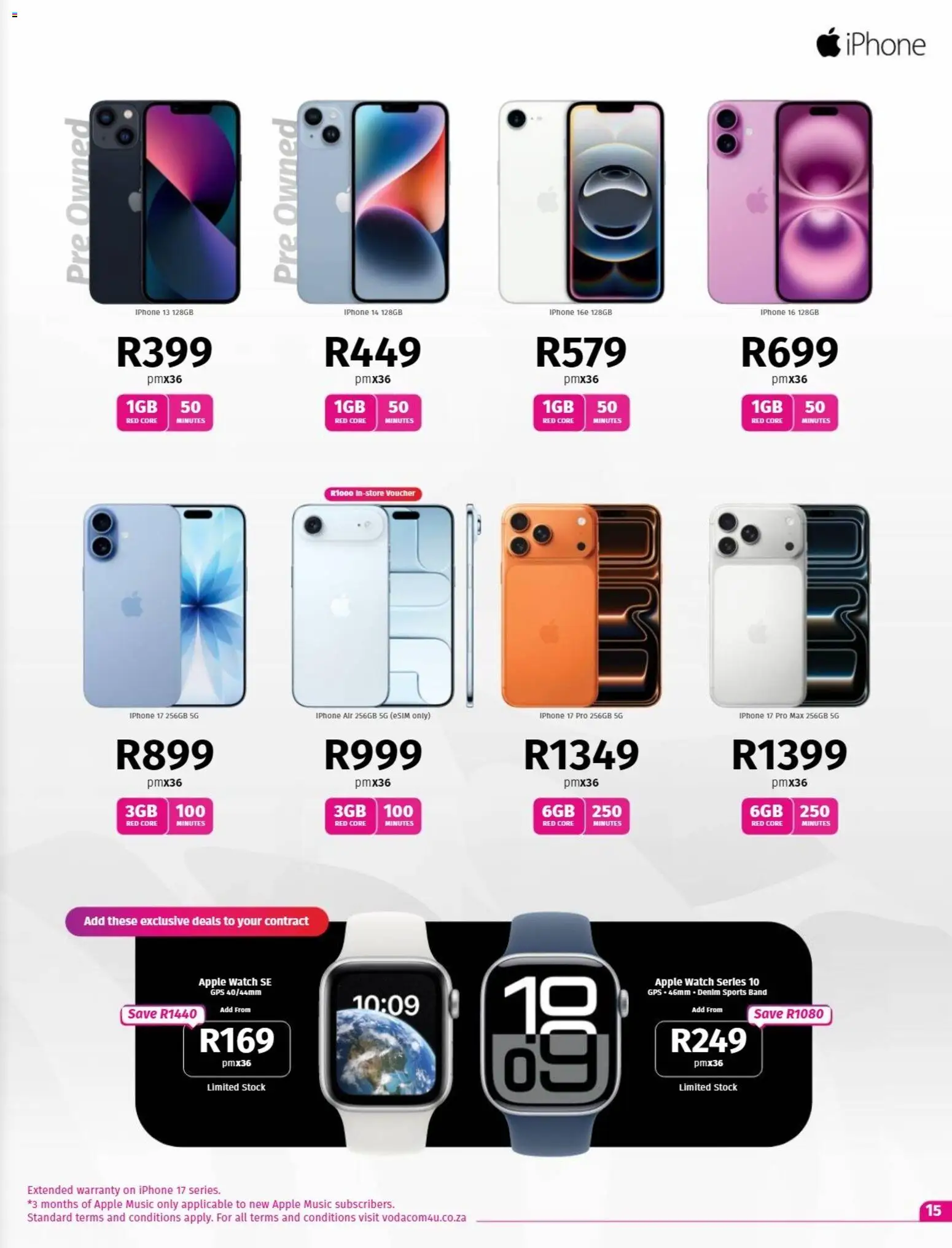 New Vodacom catalogue – valid from 09.12.2025 | Page: 15 | Products: Phone, Watch, Stock New Vodacom catalogue – valid from 09.12.2025 | Page: 15 | Products: Phone, Watch, Stock