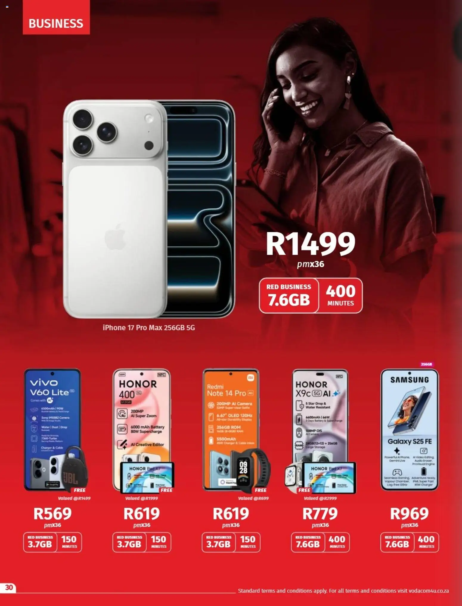 New Vodacom catalogue – valid from 09.12.2025 | Page: 30 | Products: Camera, Battery, Charger, Water New Vodacom catalogue – valid from 09.12.2025 | Page: 30 | Products: Camera, Battery, Charger, Water