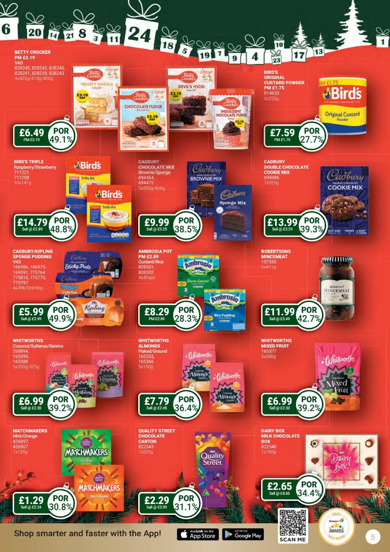 {H1} | Page: 5 | Products: Pot, Powder, Chocolate, Vanilla