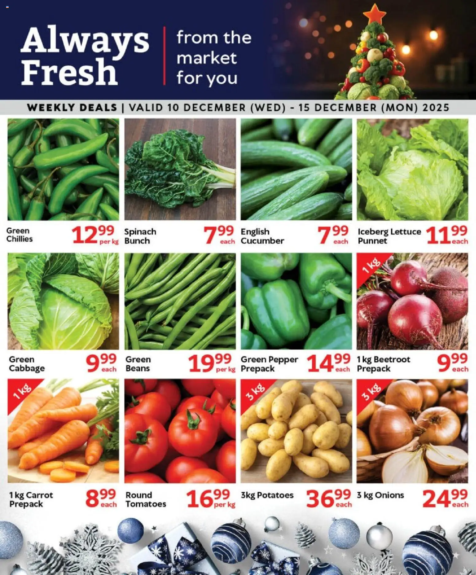 New Oxford Freshmarket catalogue – valid from 10.12.2025 | Page: 9 | Products: Beans, Tomatoes, Potatoes, Onions