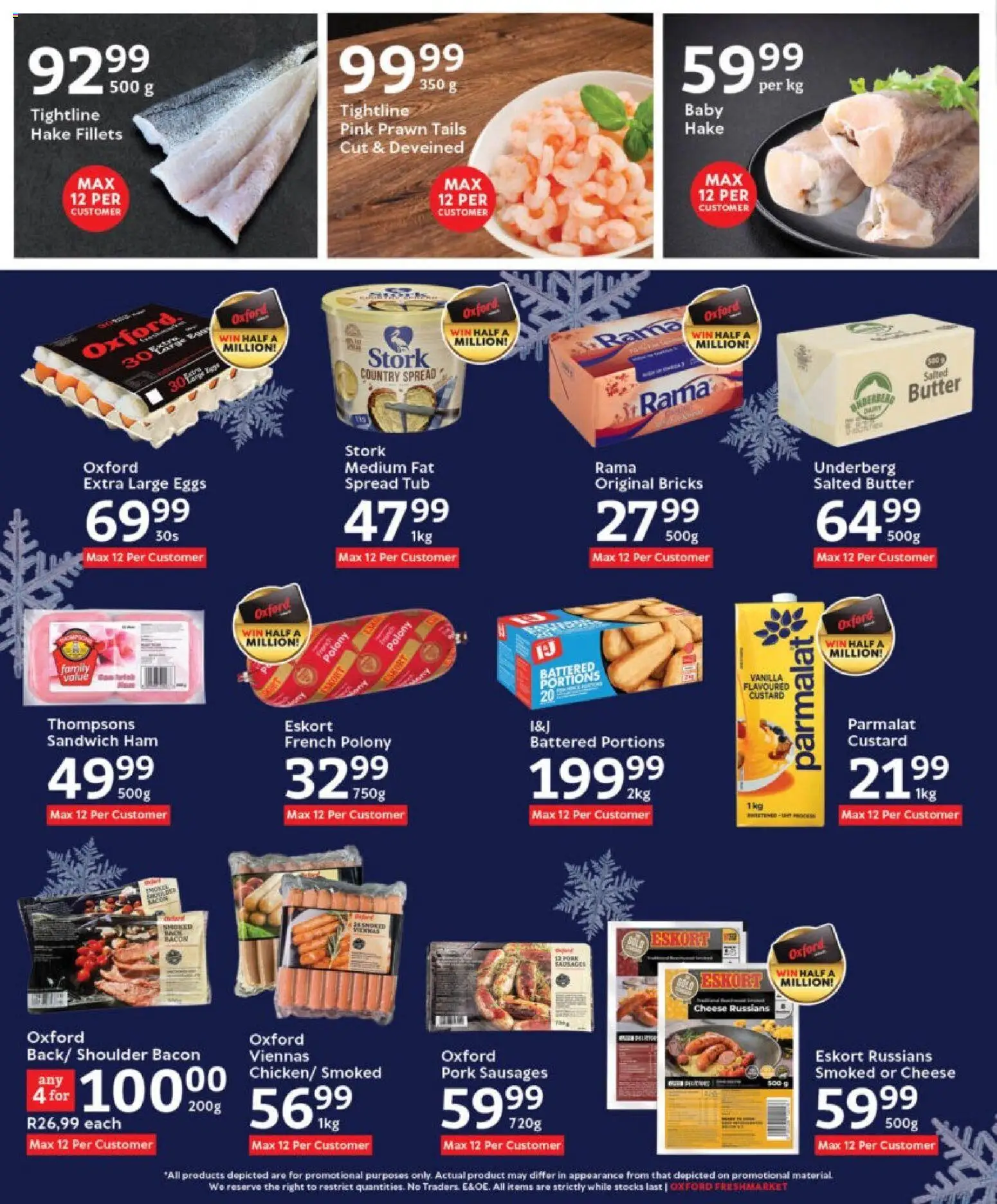New Oxford Freshmarket catalogue – valid from 10.12.2025 | Page: 16 | Products: Custard, Eggs, Ham, Pork