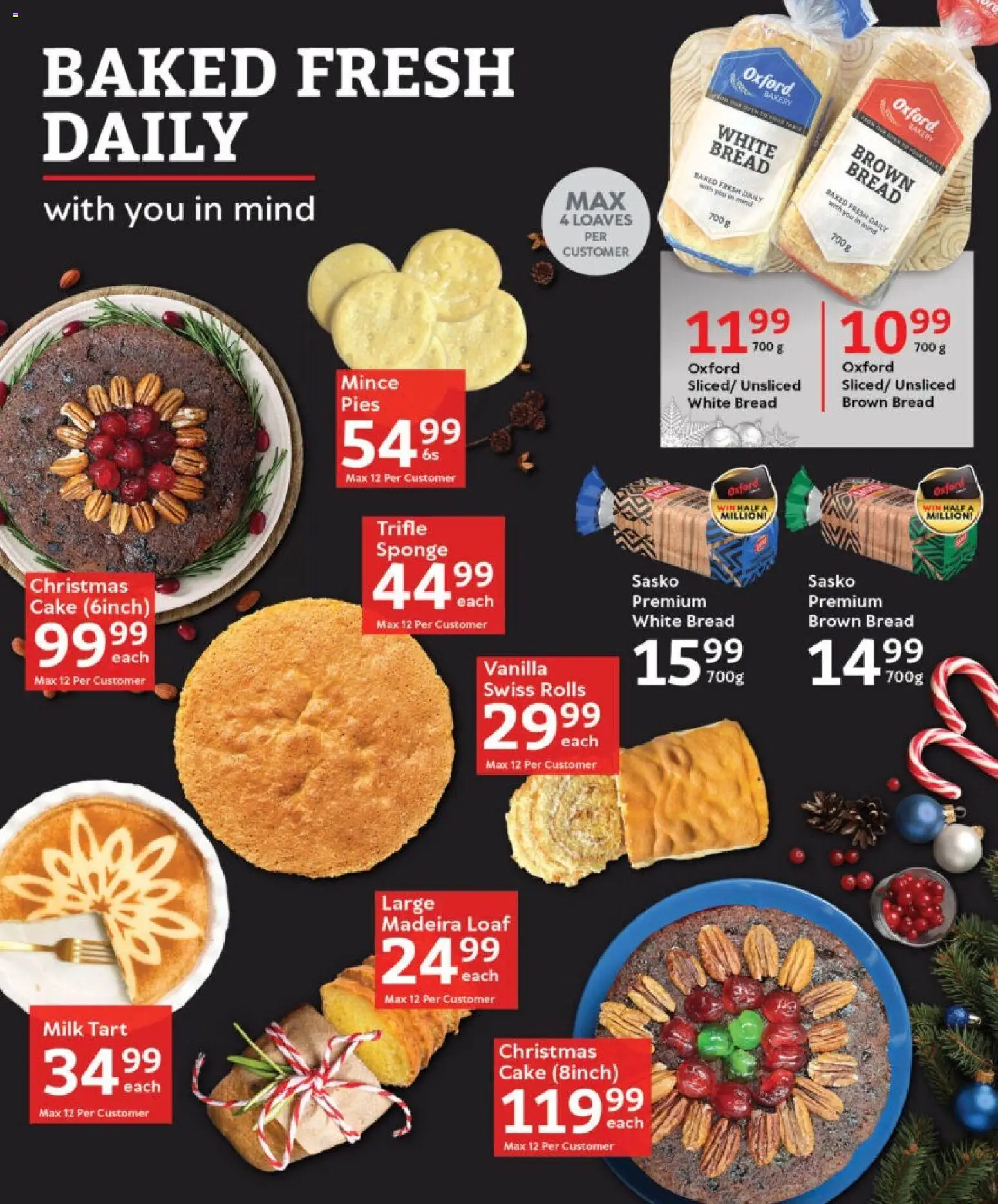 New Oxford Freshmarket catalogue – valid from 10.12.2025 | Page: 23 | Products: Cake, Bakery, Milk, Bread