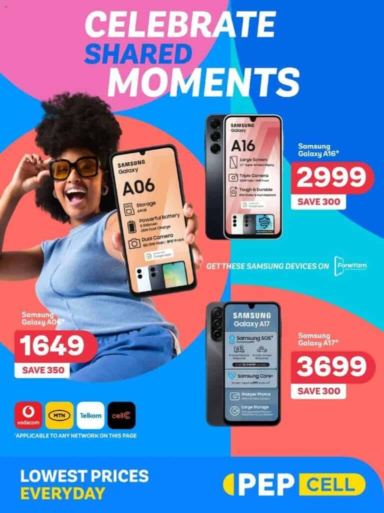 PEP Stores – Cell December Deals  (03/12/2025 – 25/12/2025) Online