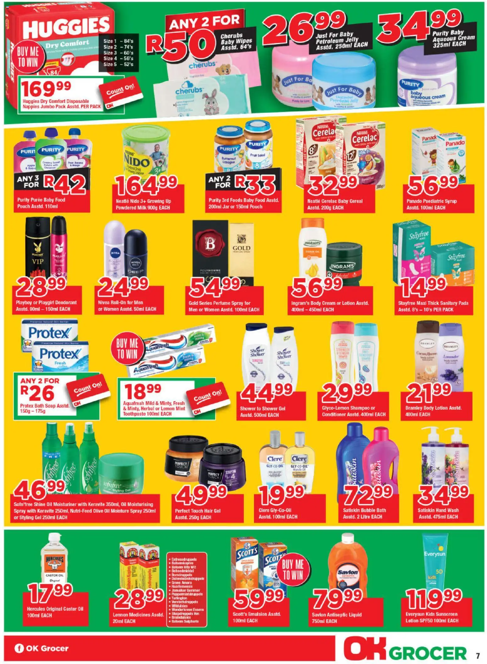 New OK Foods catalogue – valid from 10.12.2025 | Page: 7 | Products: Shampoo, Cream, Salad, Soap