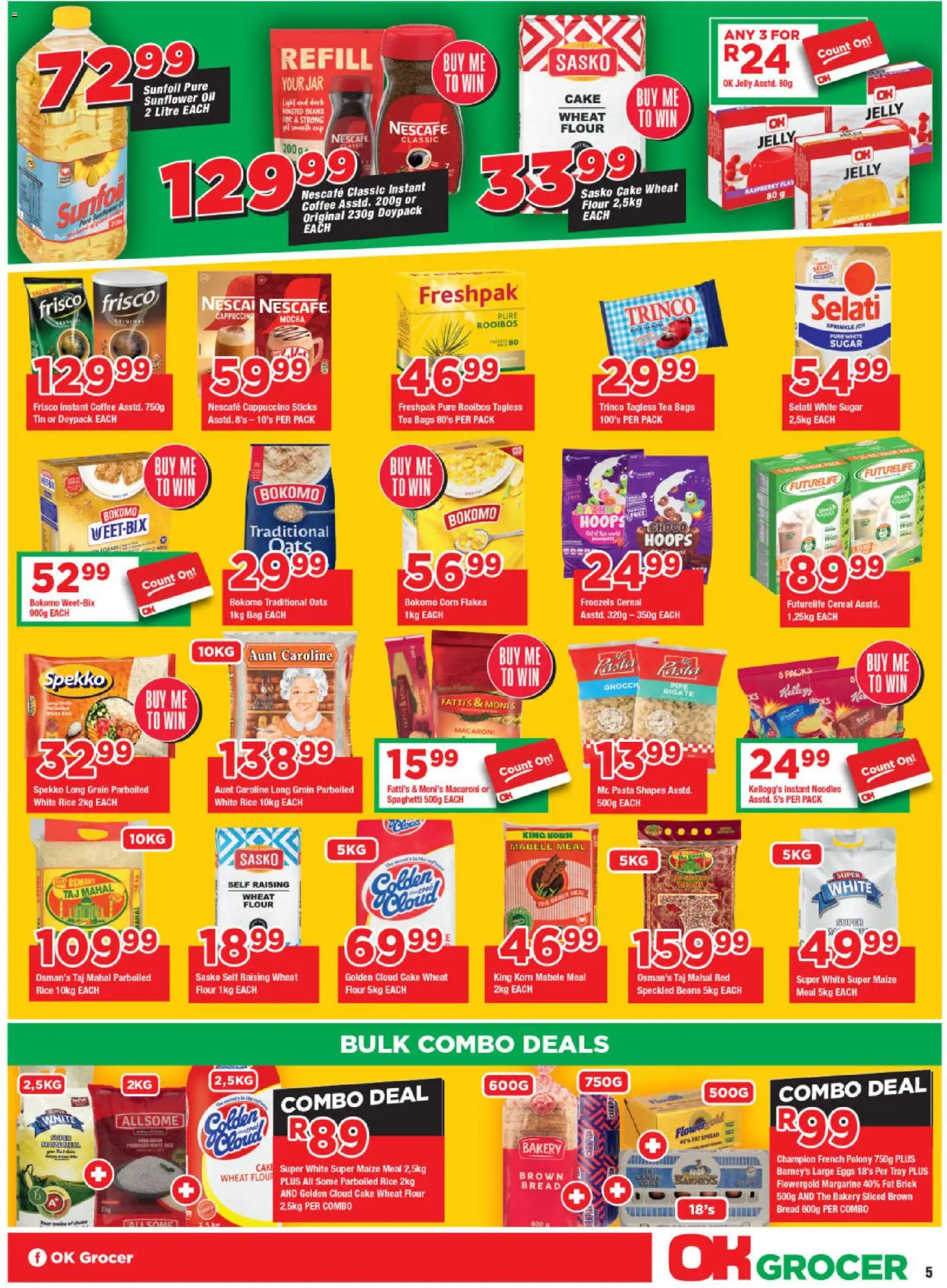 New OK Foods catalogue – valid from 10.12.2025 | Page: 5 | Products: Corn, Tray, Pasta, Flakes