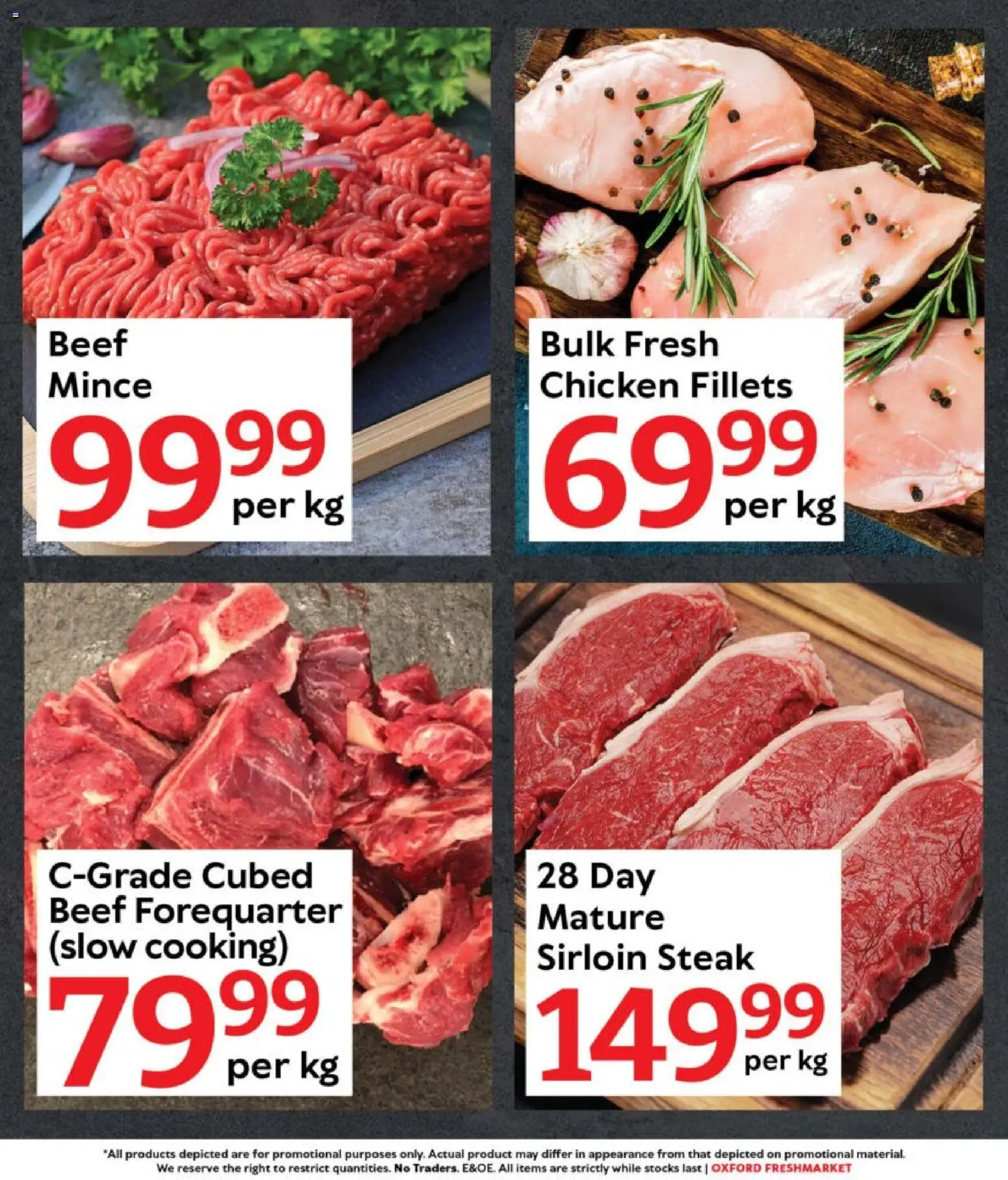 New Oxford Freshmarket catalogue – valid from 13.12.2025 | Page: 3 | Products: Steak, Chicken, Beef New Oxford Freshmarket catalogue – valid from 13.12.2025 | Page: 3 | Products: Steak, Chicken, Beef