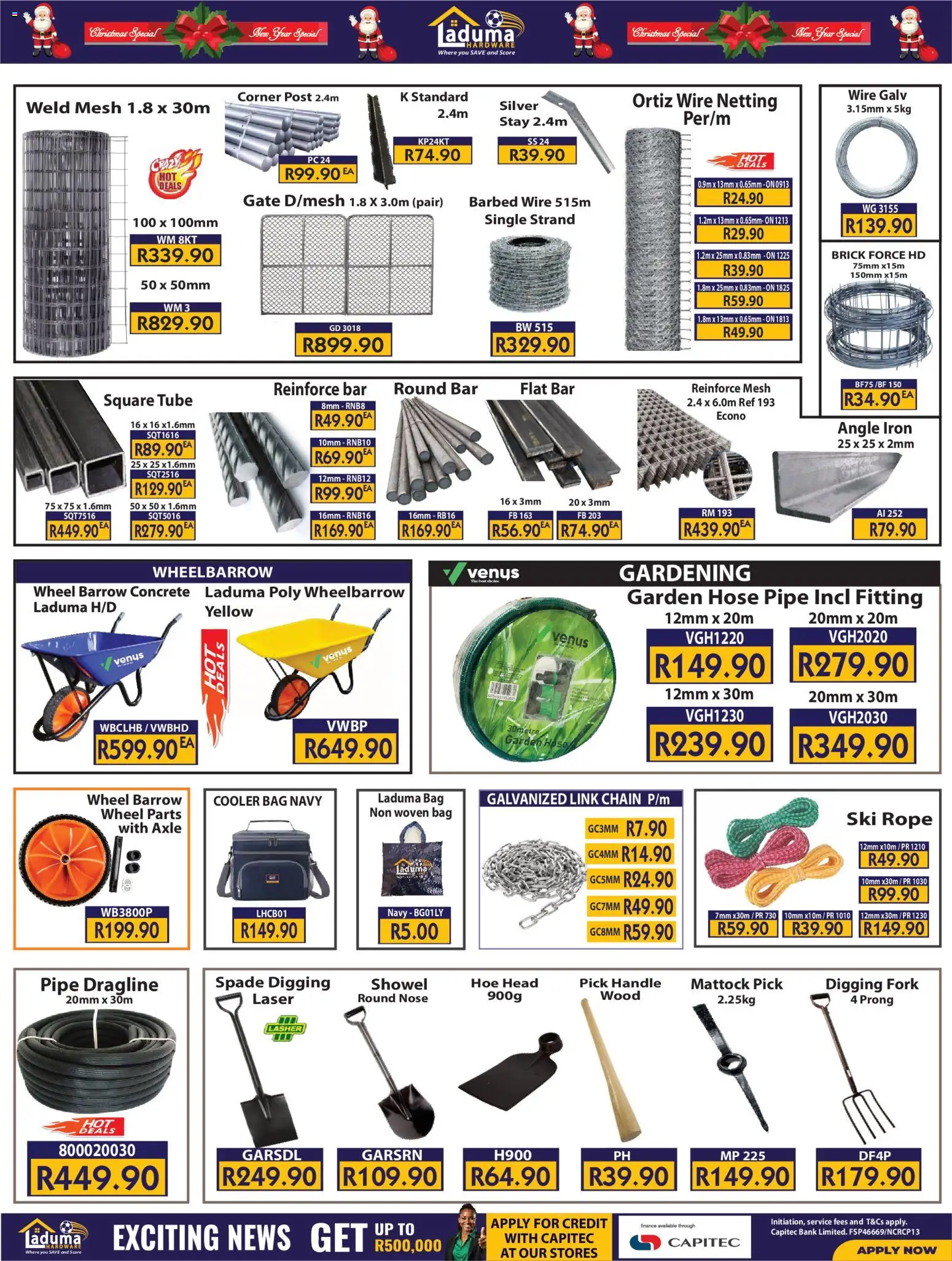 New Laduma Hardware catalogue – valid from 11.12.2025 | Page: 6 | Products: Bag, Iron, Spade, Garden hose New Laduma Hardware catalogue – valid from 11.12.2025 | Page: 6 | Products: Bag, Iron, Spade, Garden hose