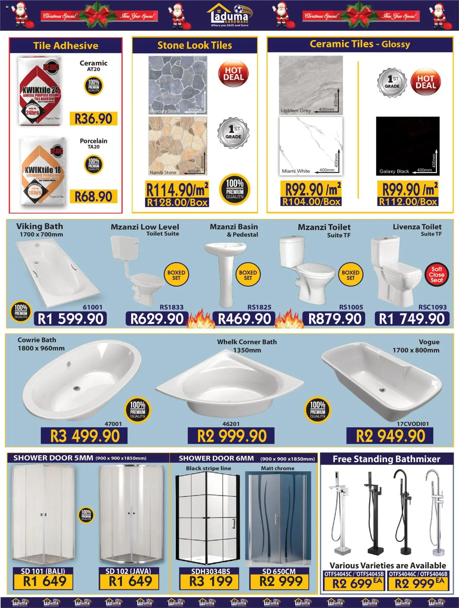 New Laduma Hardware catalogue – valid from 11.12.2025 | Page: 10 | Products: Pedestal, Bath, Shower, Adhesive New Laduma Hardware catalogue – valid from 11.12.2025 | Page: 10 | Products: Pedestal, Bath, Shower, Adhesive